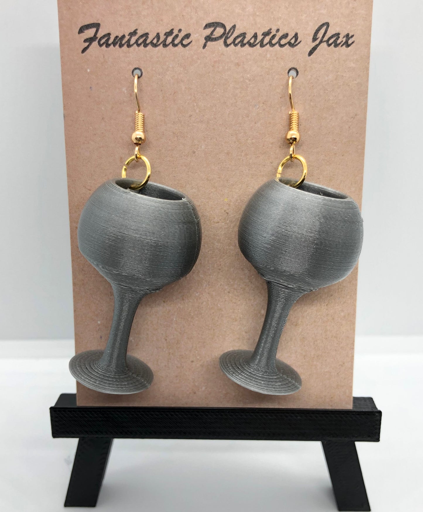 3D Printed Wine Glass Earrings
