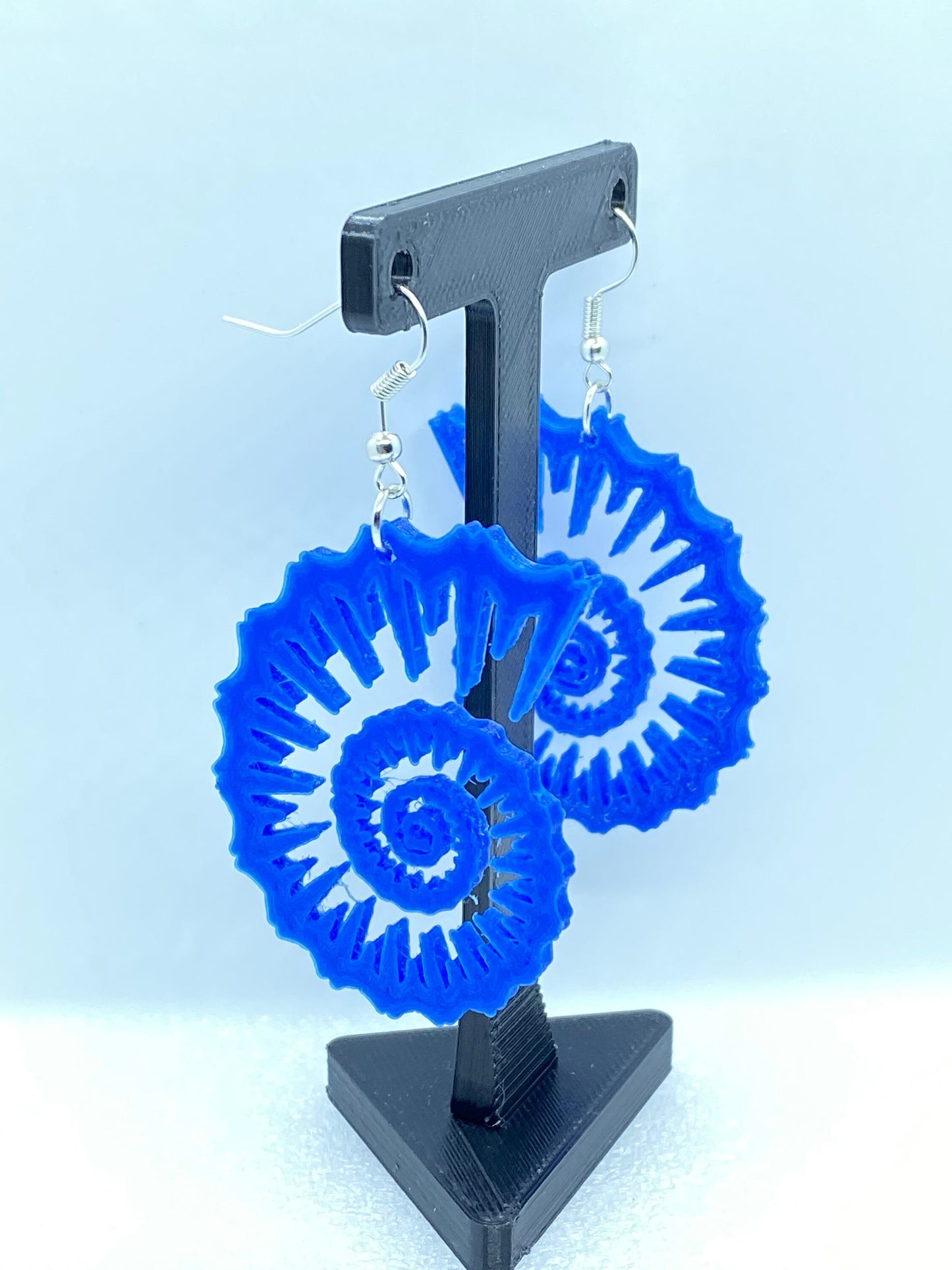3D Printed Nautilus Sliced Earrings