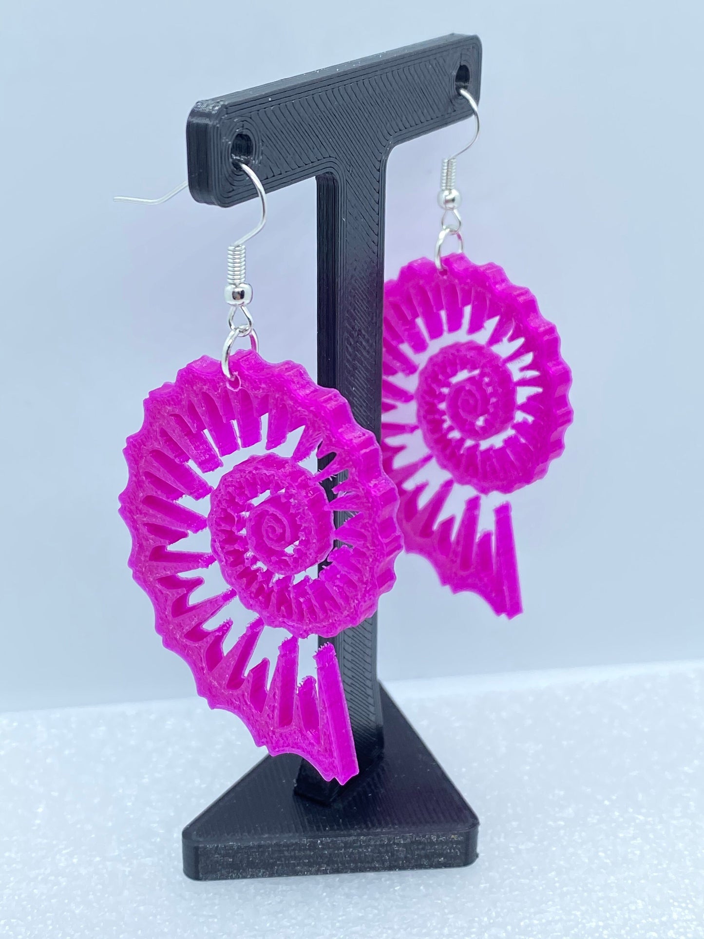 3D Printed Nautilus Sliced Earrings