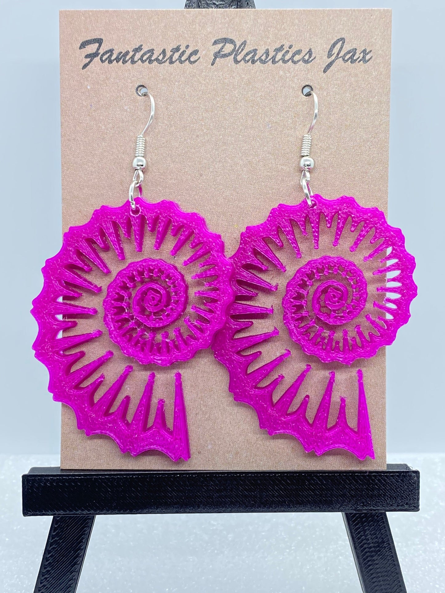 3D Printed Nautilus Sliced Earrings