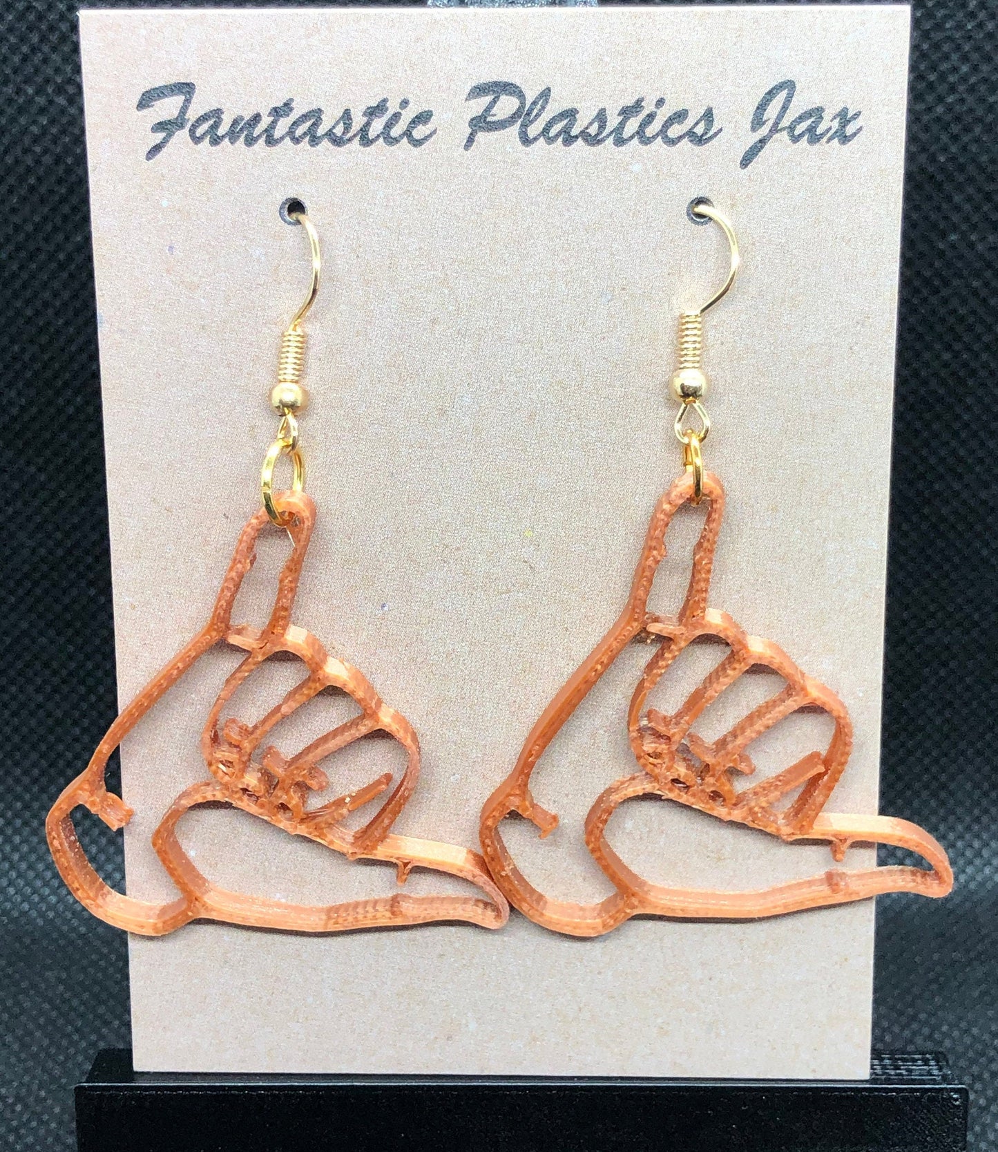 3D Printed Cowabunga Hand Earrings