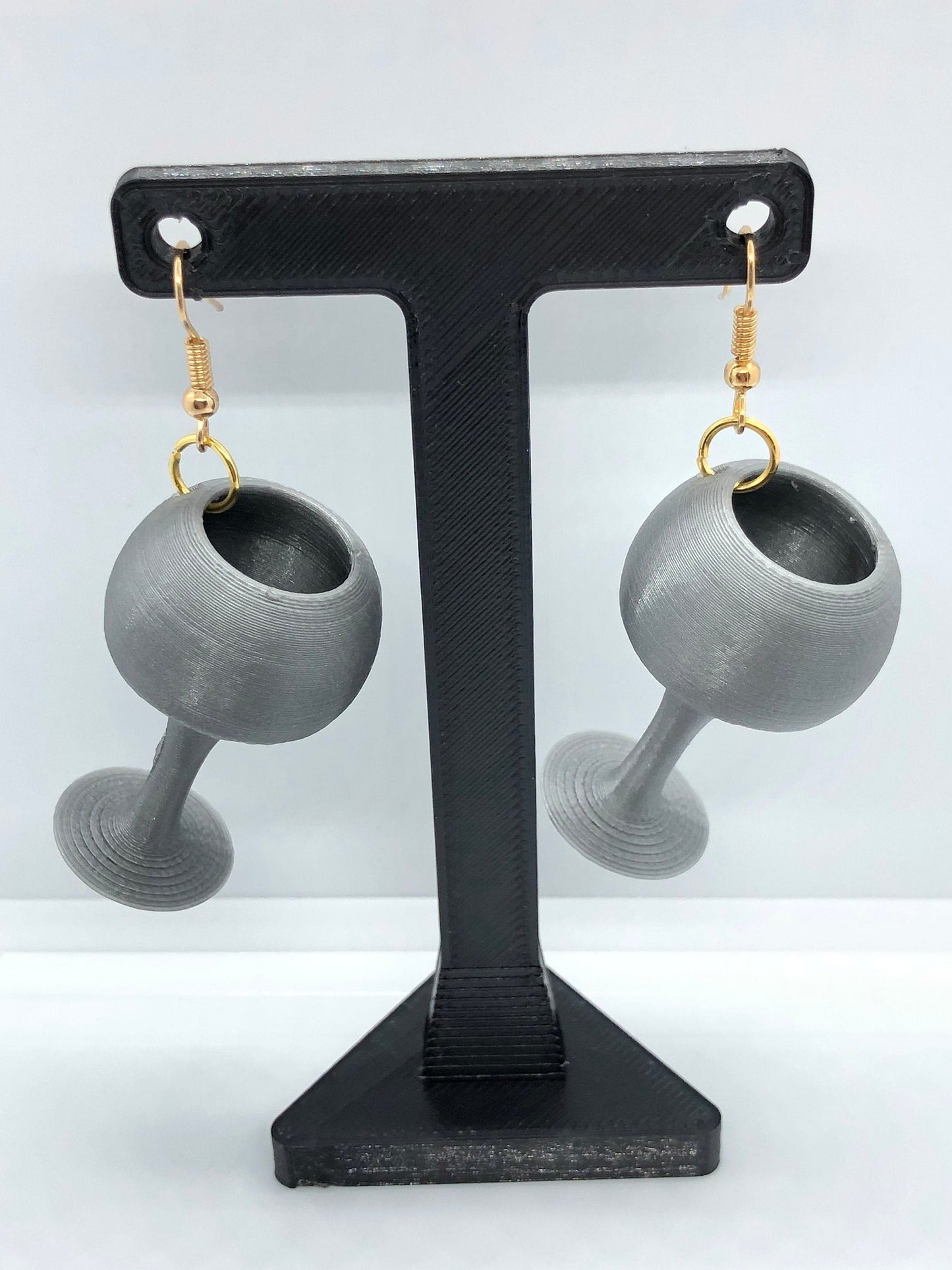 3D Printed Wine Glass Earrings