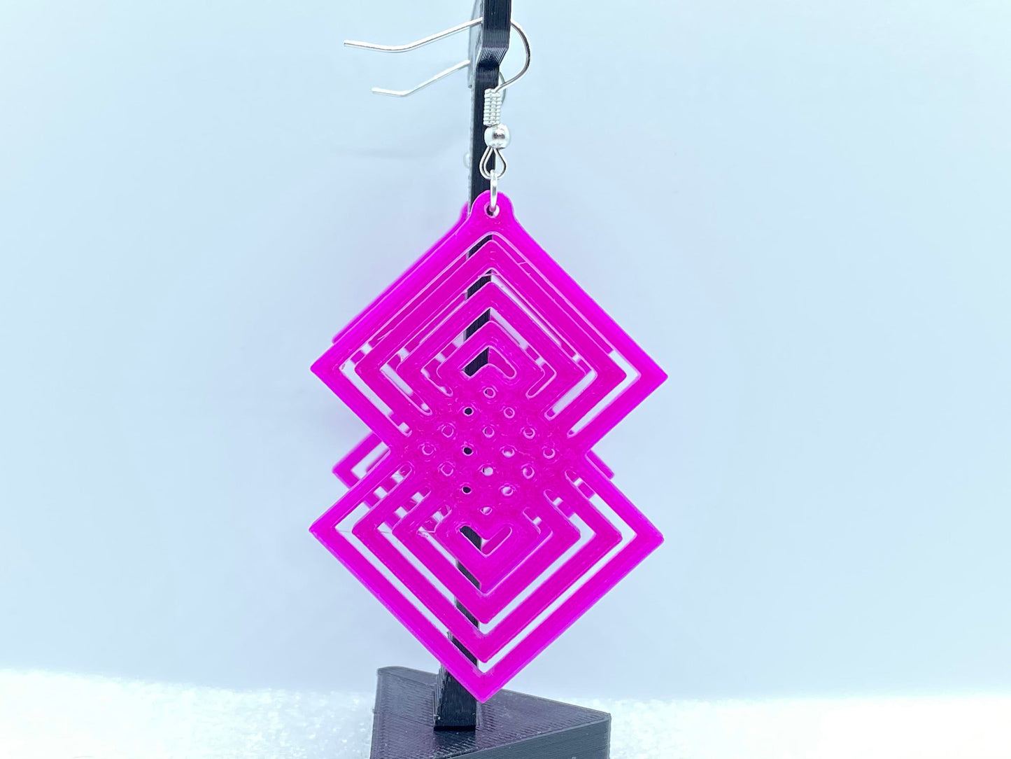 3D Printed Geometric OctoSquare Earrings/Available in 10+ Colors
