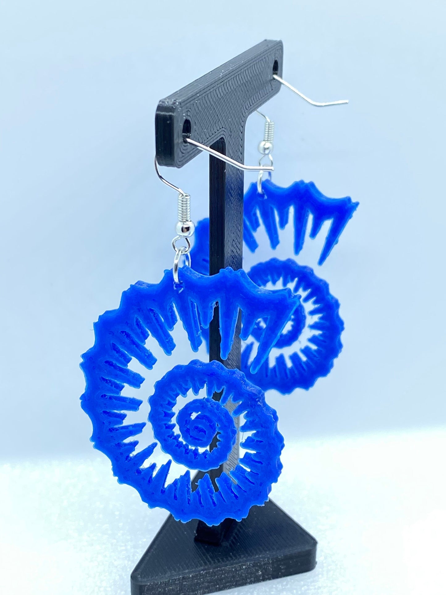 3D Printed Nautilus Sliced Earrings