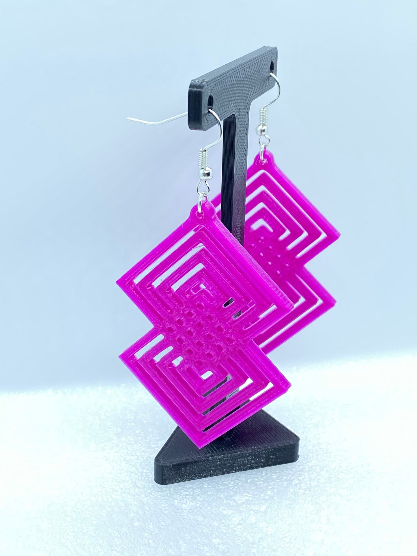 3D Printed Geometric OctoSquare Earrings/Available in 10+ Colors