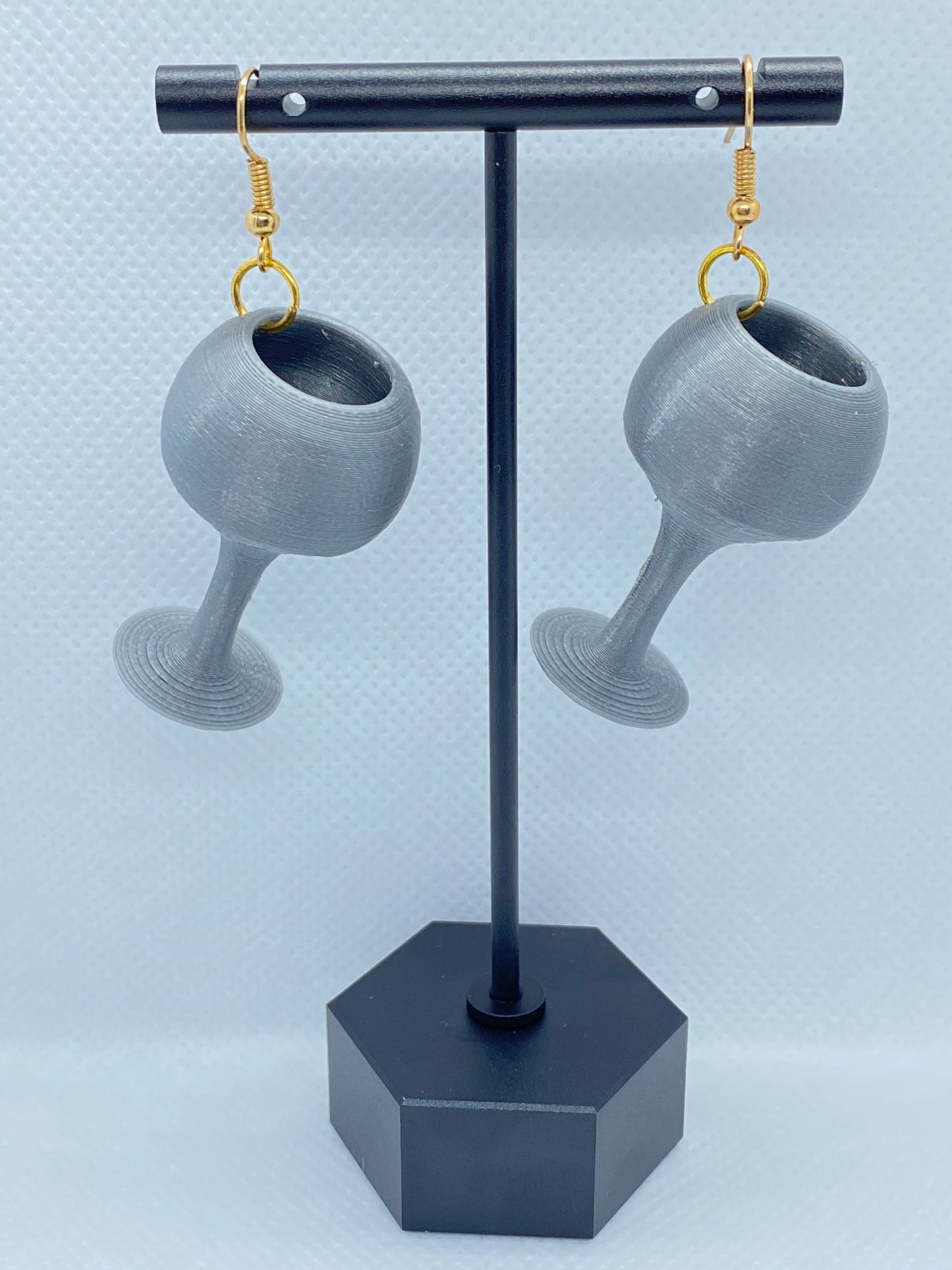 3D Printed Wine Glass Earrings
