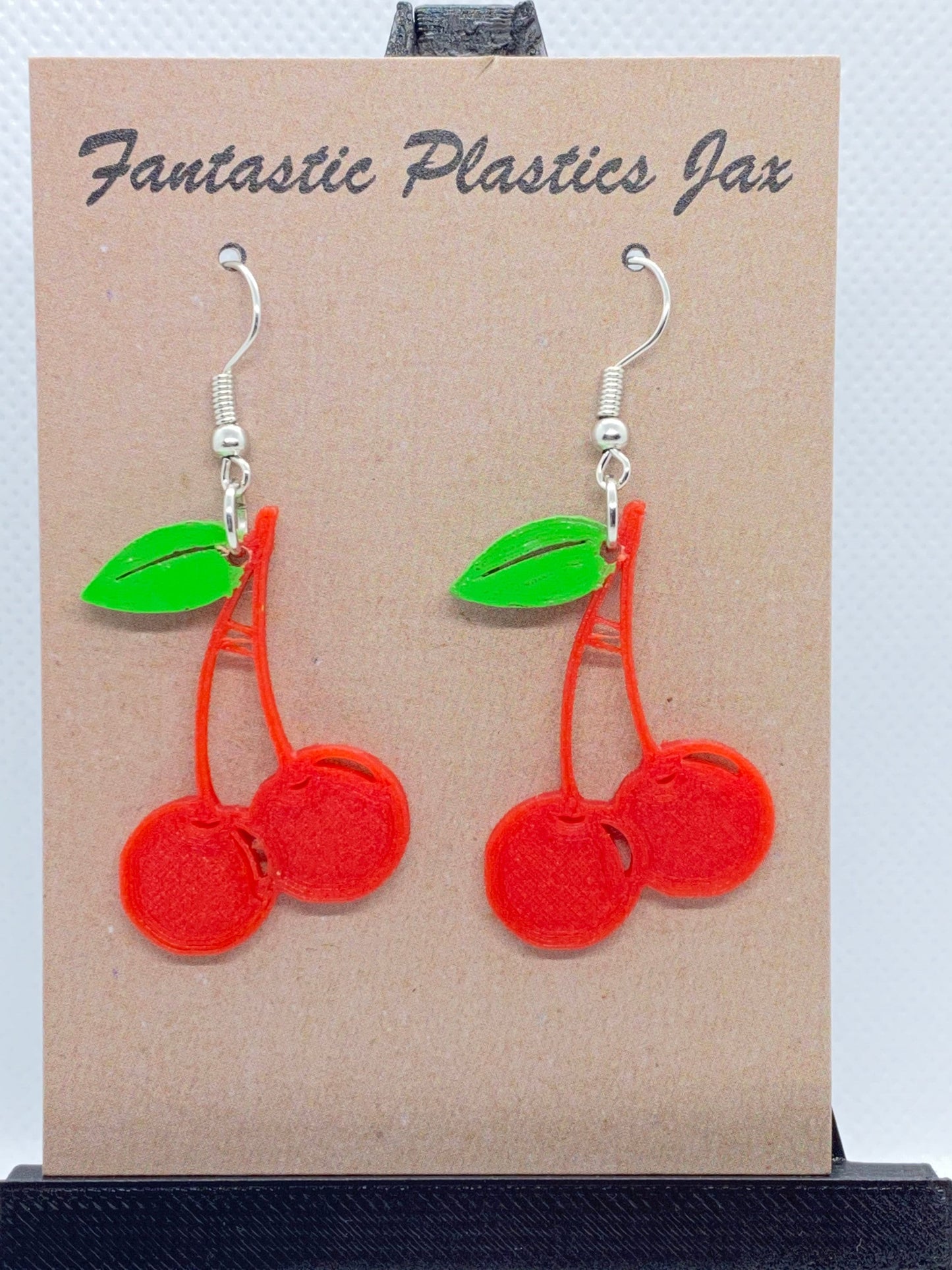 3D Printed Cherry Earrings