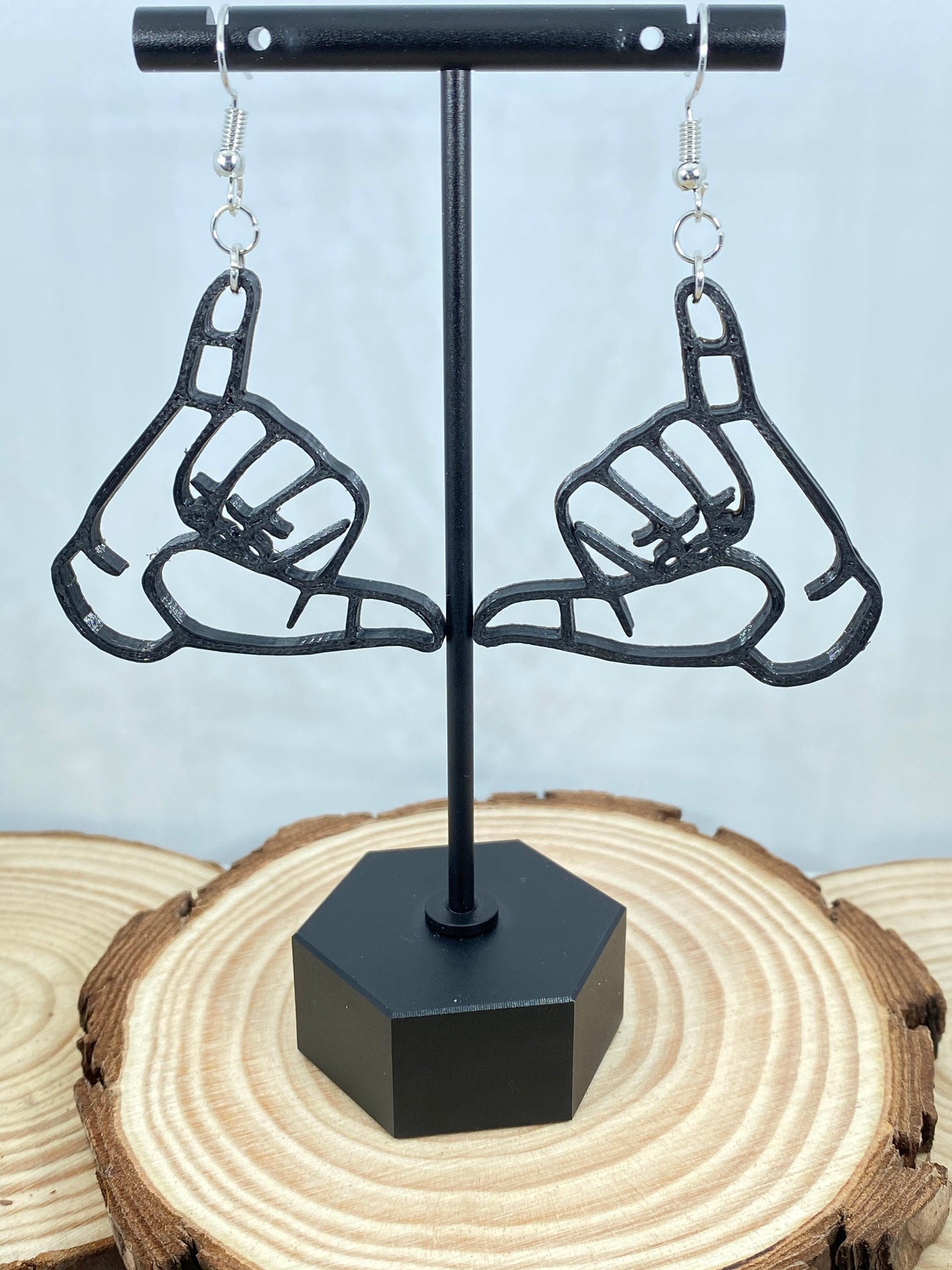 3D Printed Cowabunga Hand Earrings