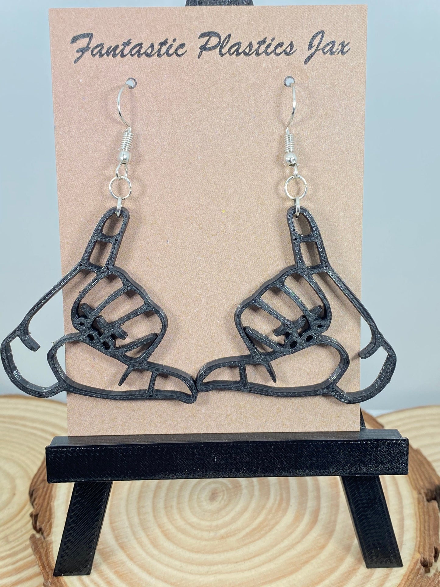 3D Printed Cowabunga Hand Earrings