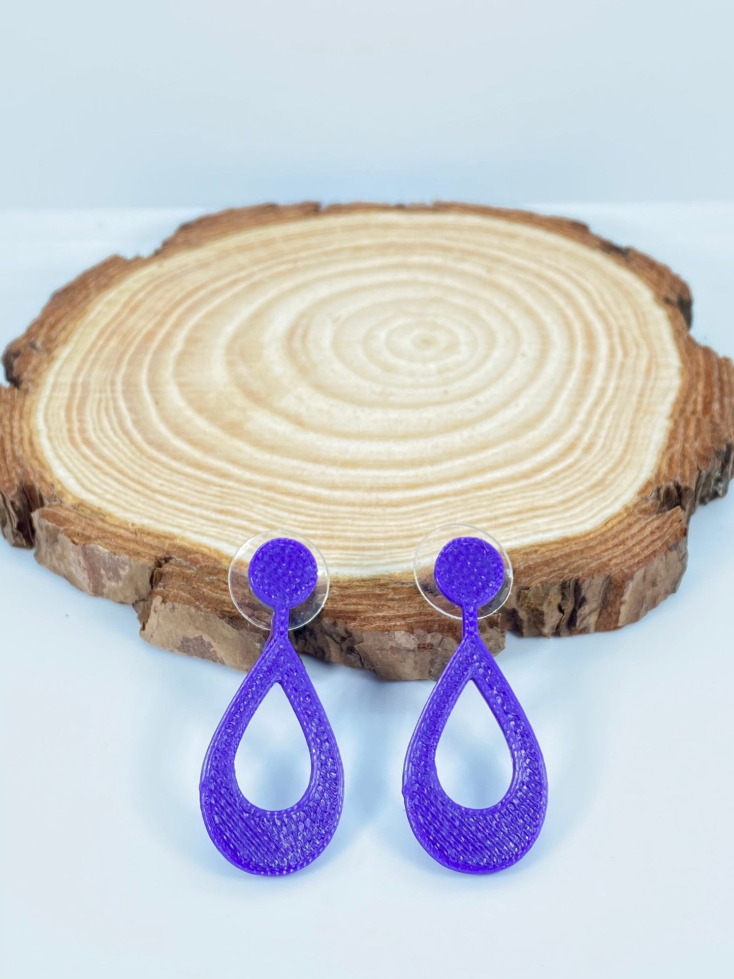 3D Printed Teardrop Stud Earrings - Available in 15+ Colors