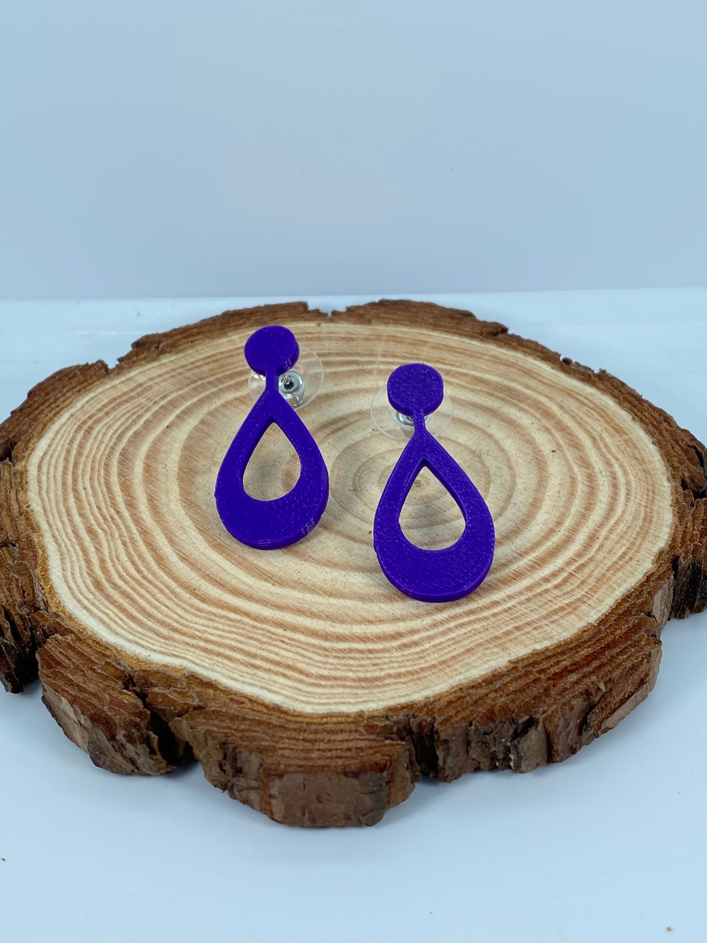 3D Printed Teardrop Stud Earrings - Available in 15+ Colors