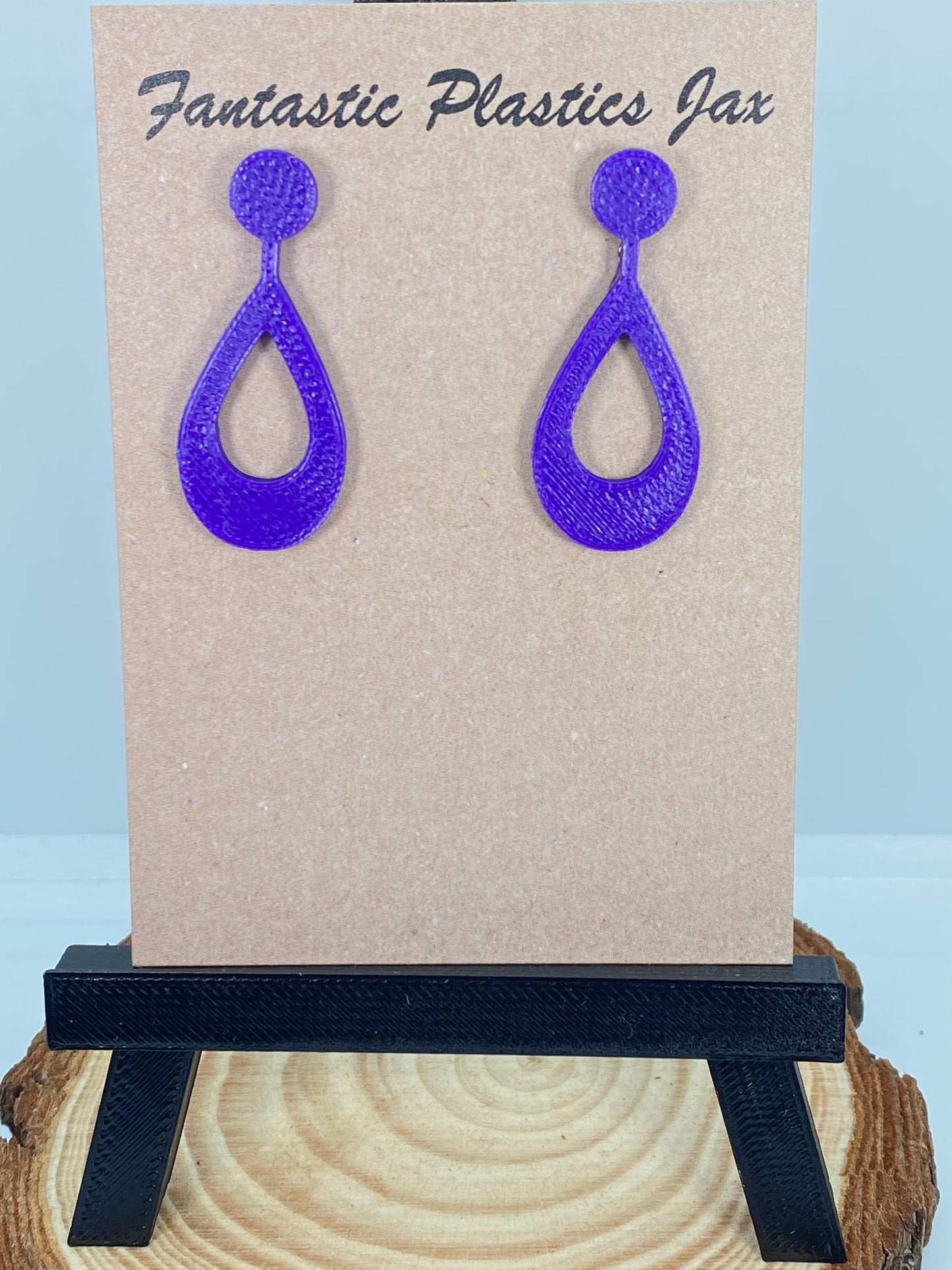 3D Printed Teardrop Stud Earrings - Available in 15+ Colors