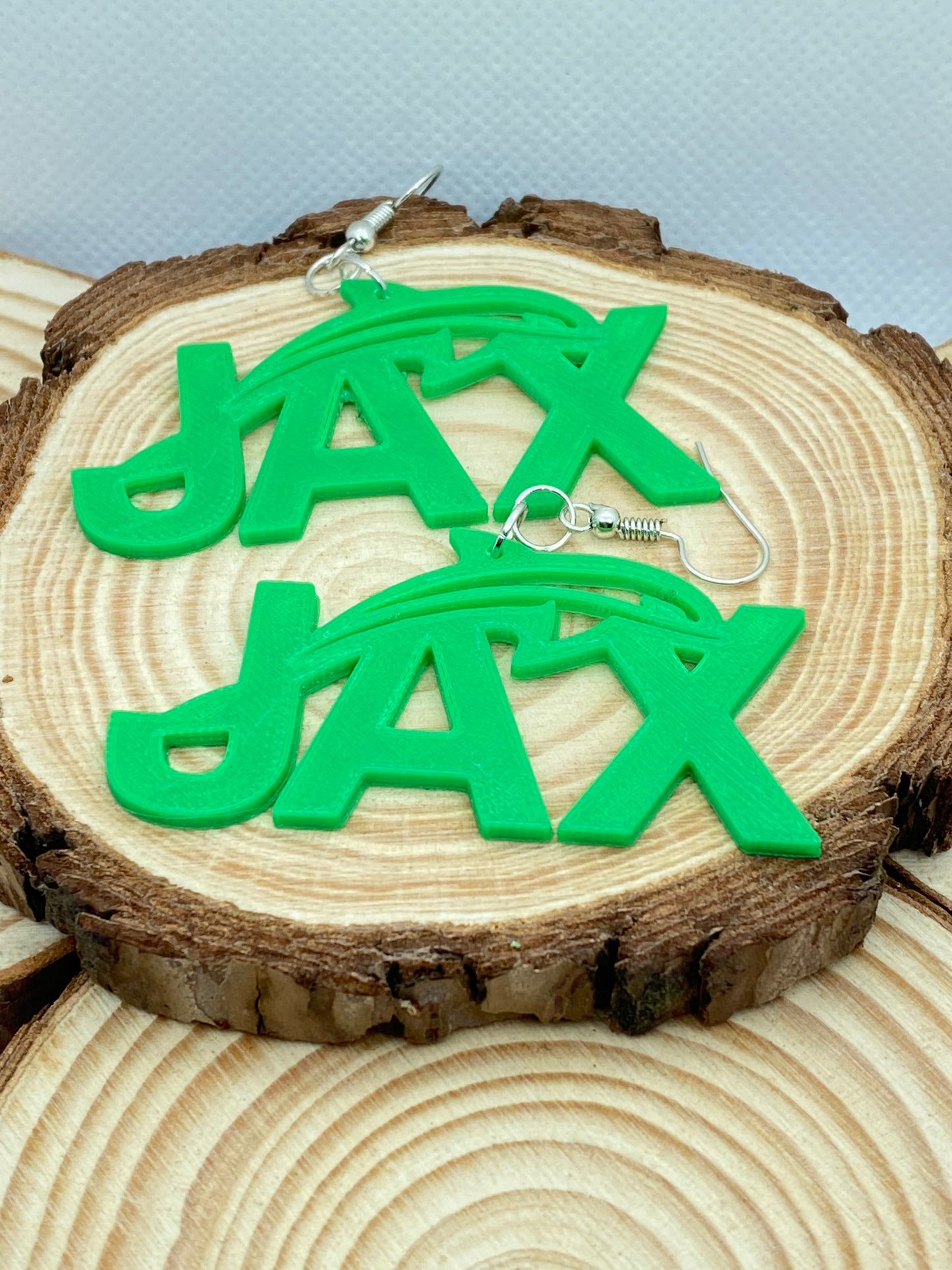 3D Printed Custom JAX University Dolphin Earrings