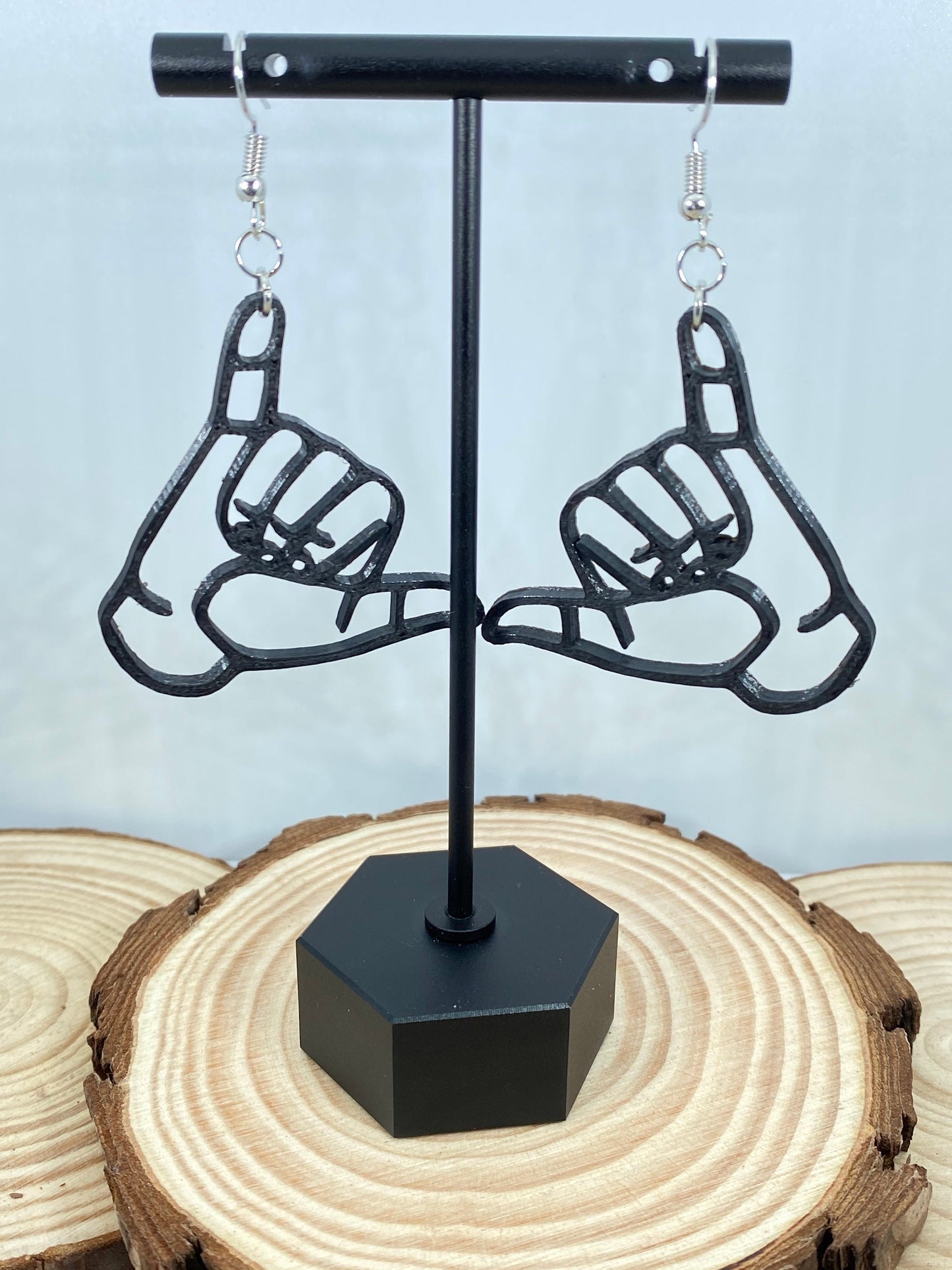 3D Printed Cowabunga Hand Earrings