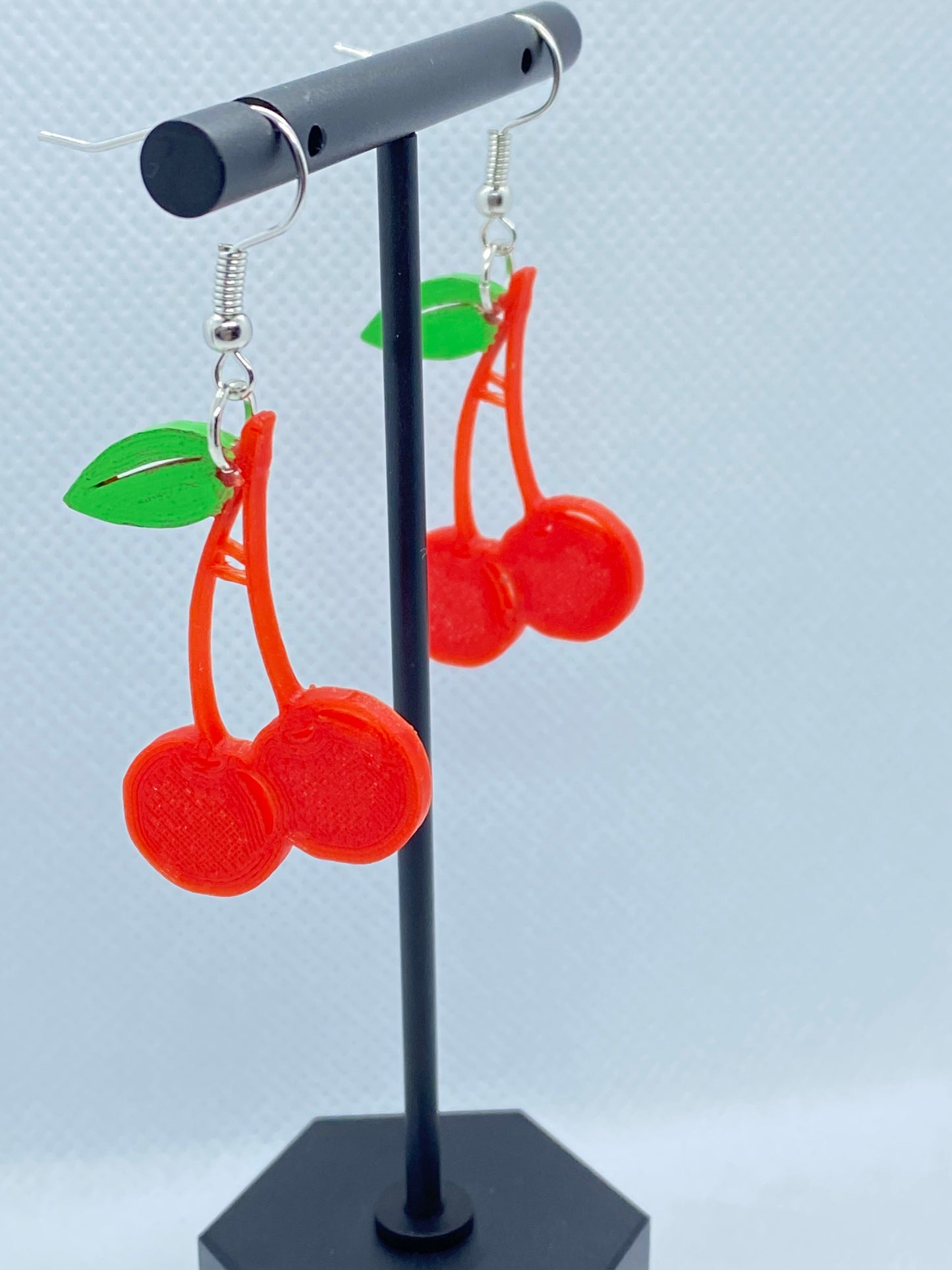 3D Printed Cherry Earrings