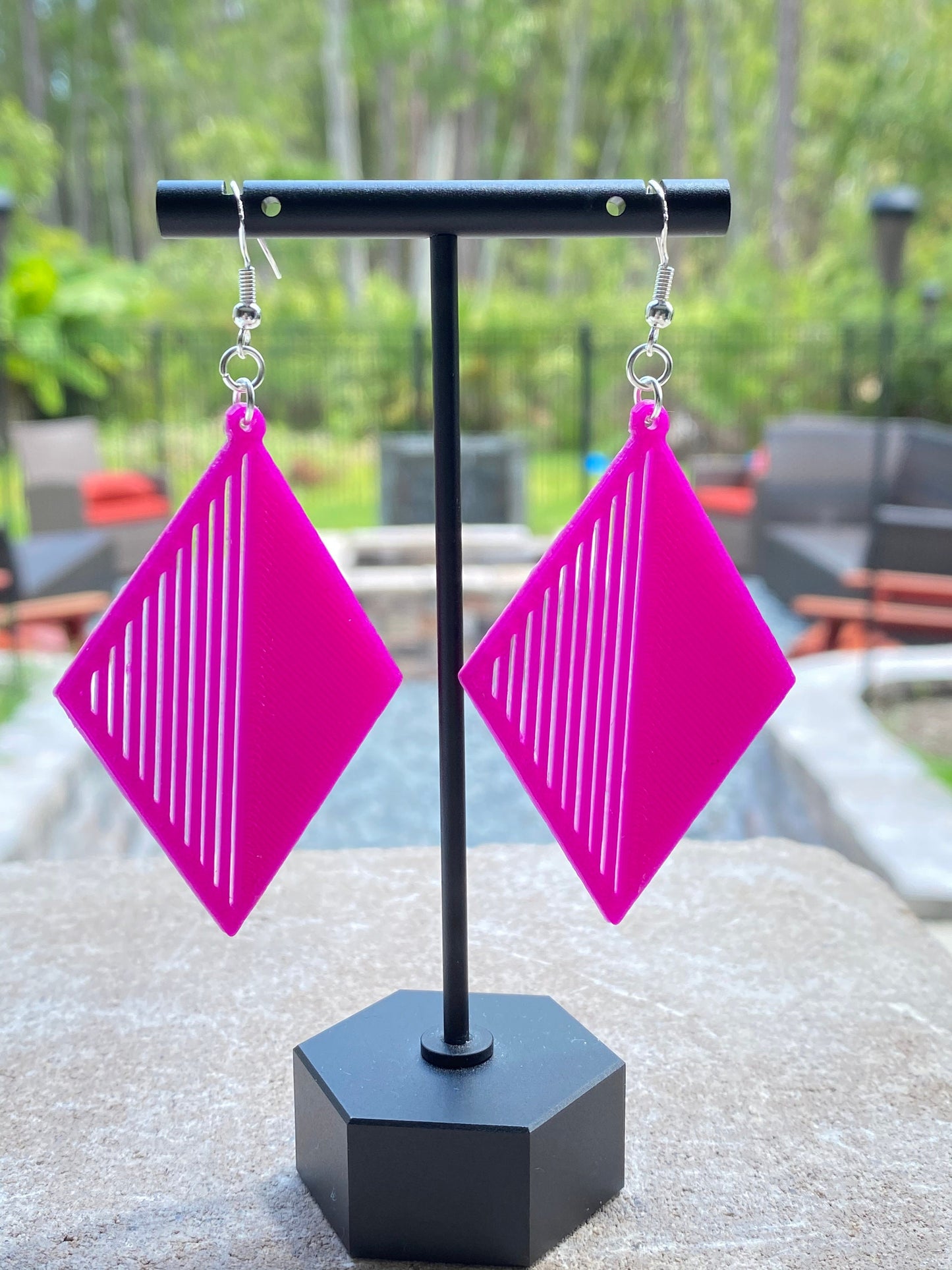 3D Printed Prismatic Diamond Earrings/Custom Color Orders