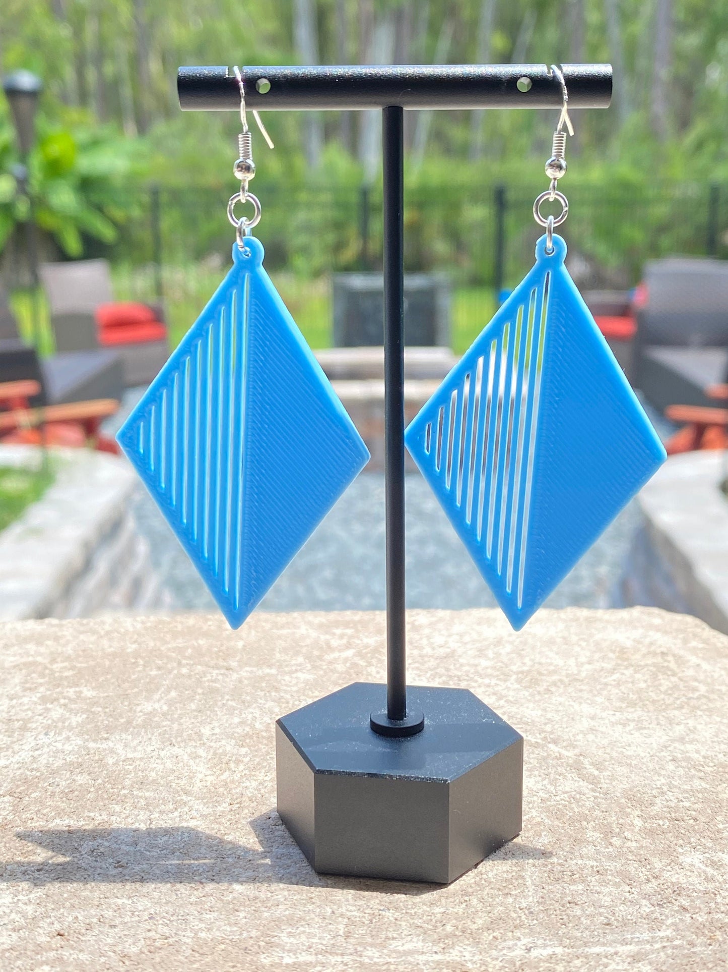 3D Printed Prismatic Diamond Earrings/Custom Color Orders