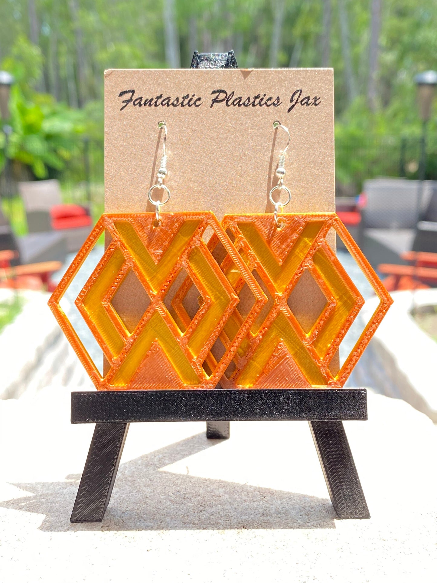 3D Printed Layered X Earrings/Custom Color Designs