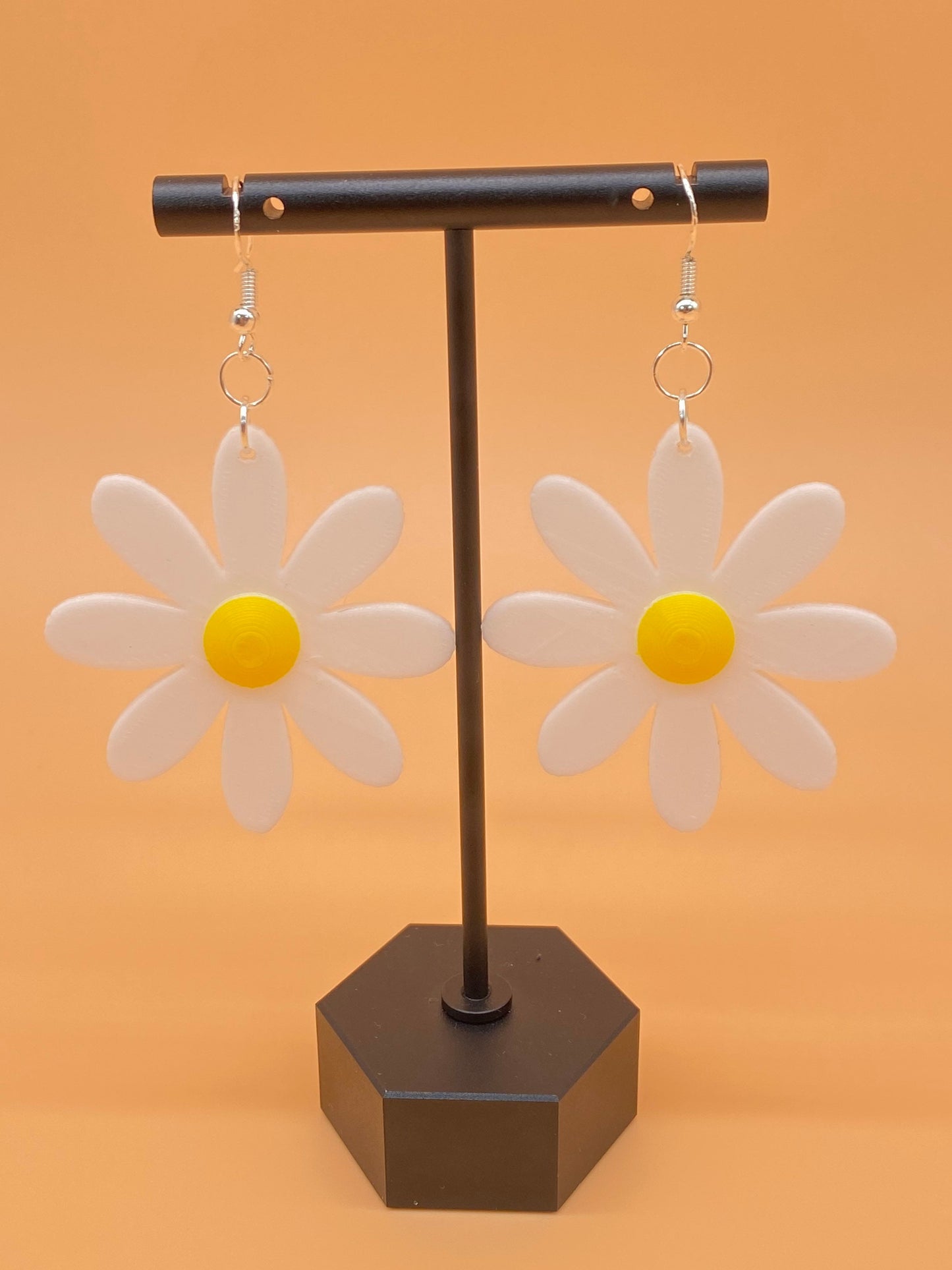 3D Printed Daisy Flower Earrings/Custom Dual Colors/Gift