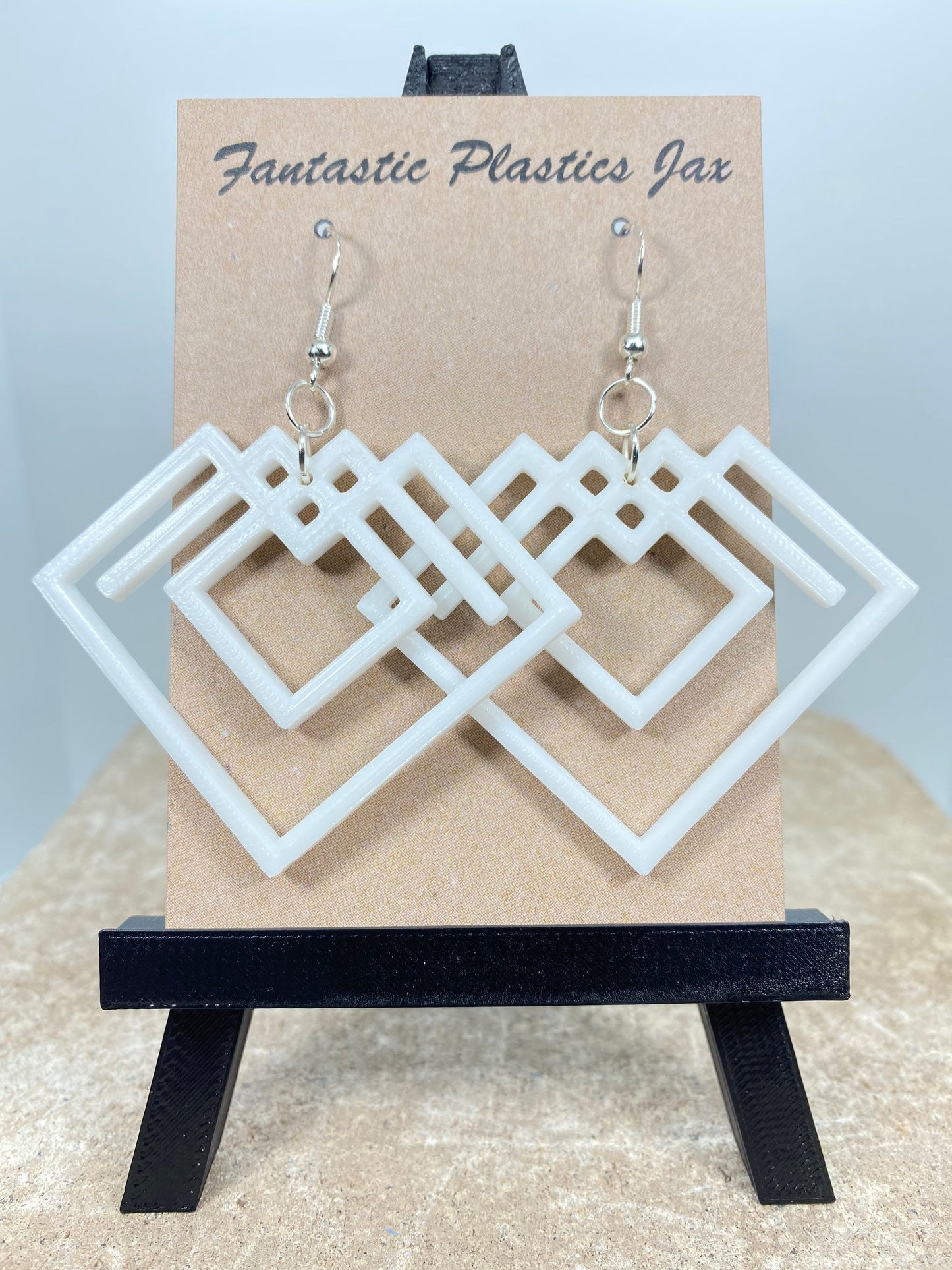 3D Printed The Four Elements of Matter “Earth, Air, Fire and Water” Earrings/Custom Color Orders