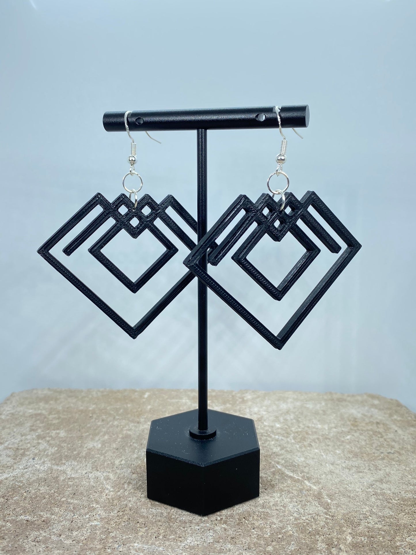 3D Printed The Four Elements of Matter “Earth, Air, Fire and Water” Earrings/Custom Color Orders