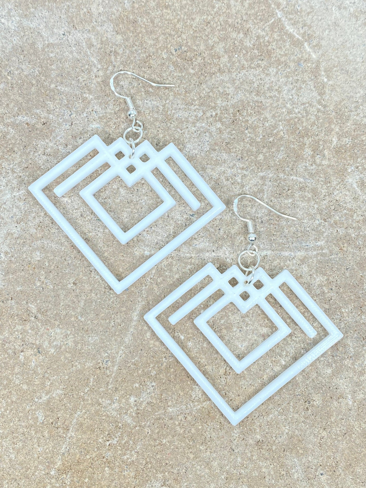 3D Printed The Four Elements of Matter “Earth, Air, Fire and Water” Earrings/Custom Color Orders