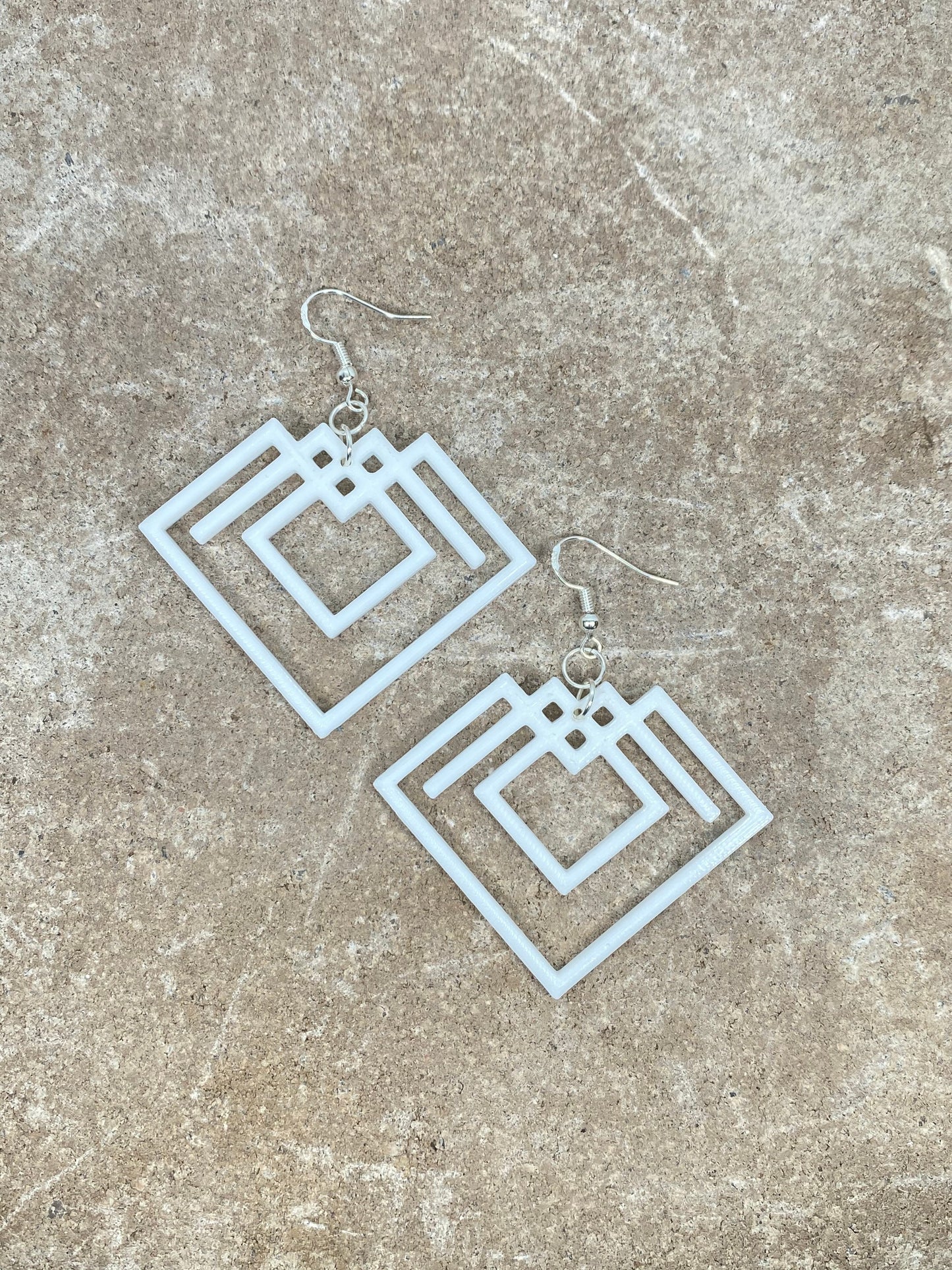 3D Printed The Four Elements of Matter “Earth, Air, Fire and Water” Earrings/Custom Color Orders