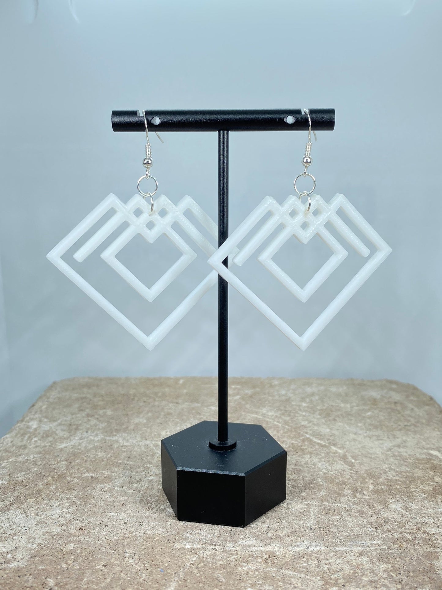3D Printed The Four Elements of Matter “Earth, Air, Fire and Water” Earrings/Custom Color Orders