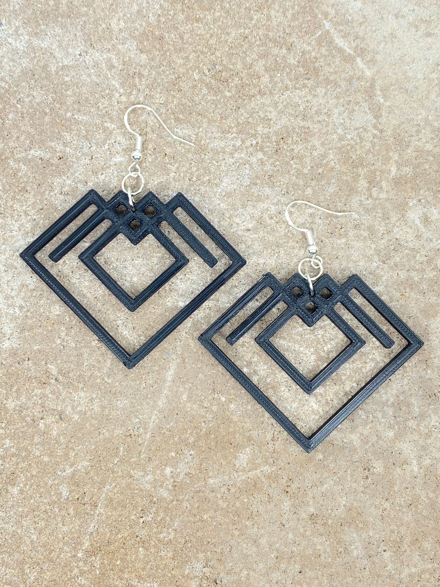 3D Printed The Four Elements of Matter “Earth, Air, Fire and Water” Earrings/Custom Color Orders