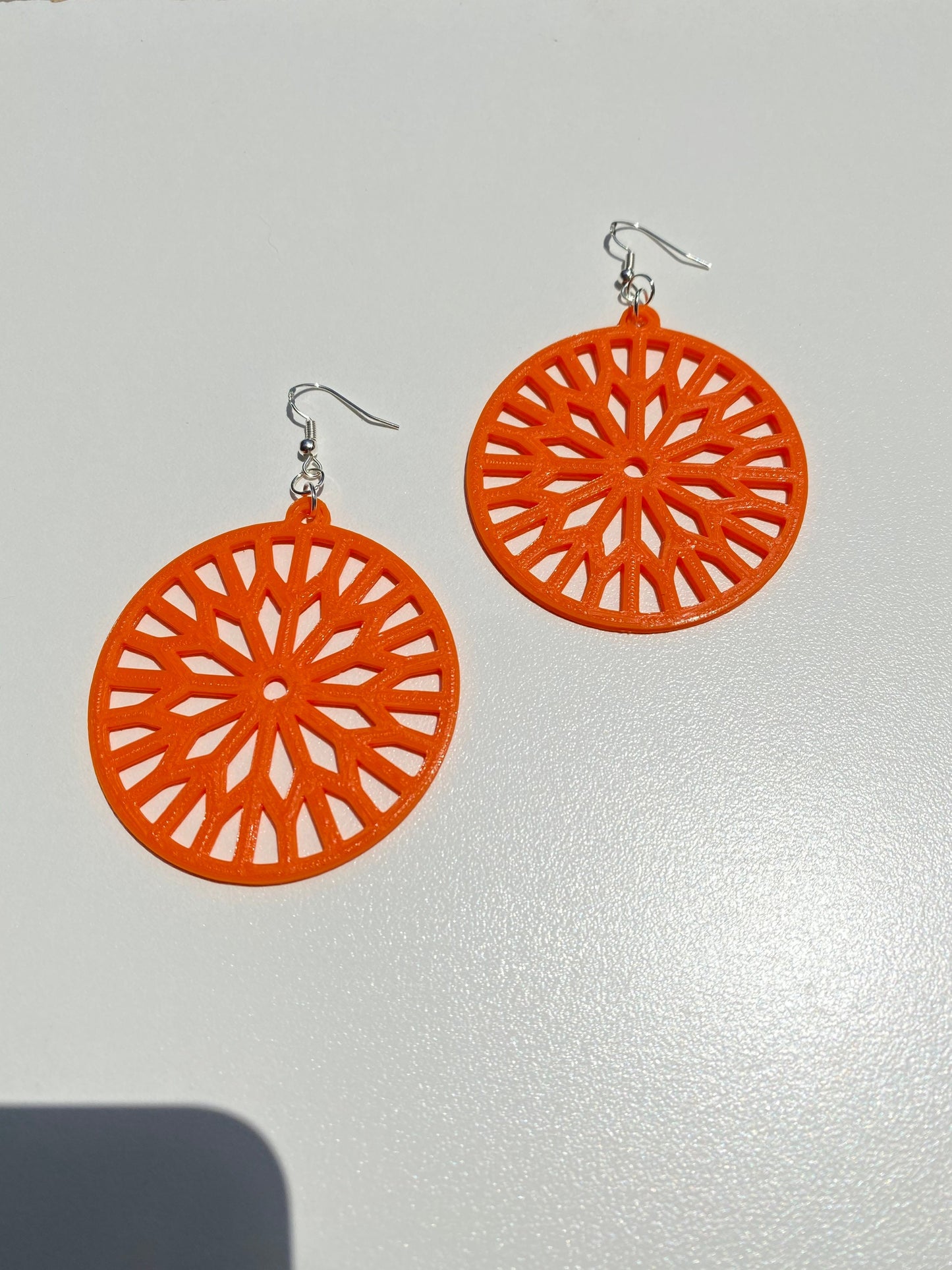 3D Printed Sun Burst Earrings/Custom Color Orders
