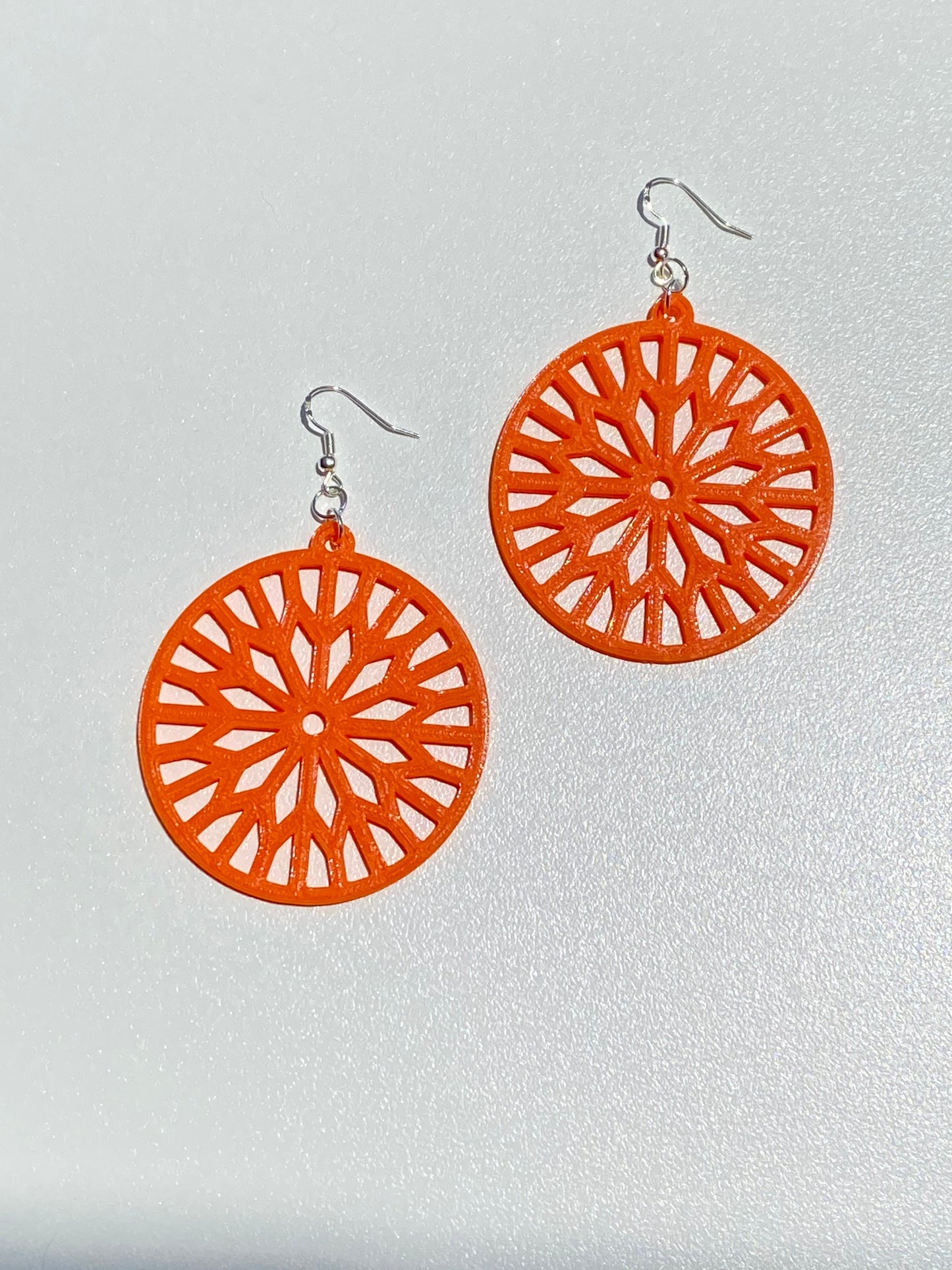 3D Printed Sun Burst Earrings/Custom Color Orders