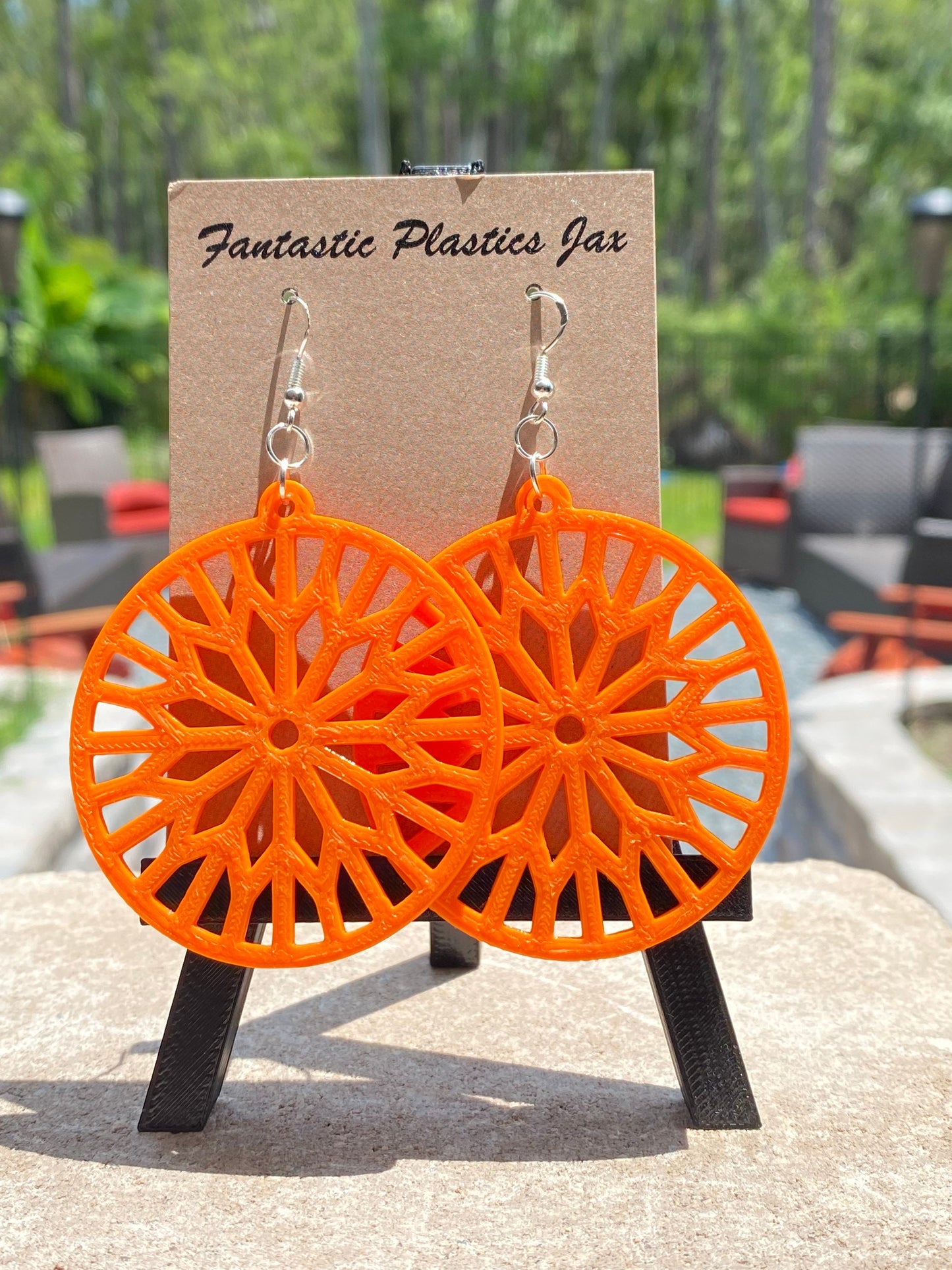 3D Printed Sun Burst Earrings/Custom Color Orders