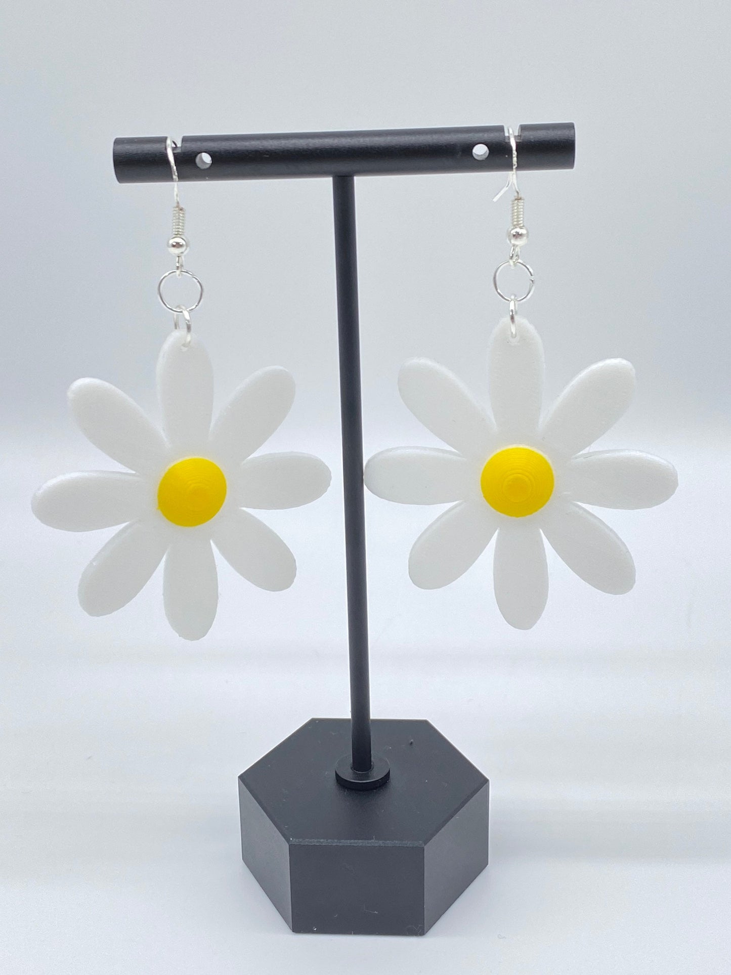 3D Printed Daisy Flower Earrings/Custom Dual Colors/Gift