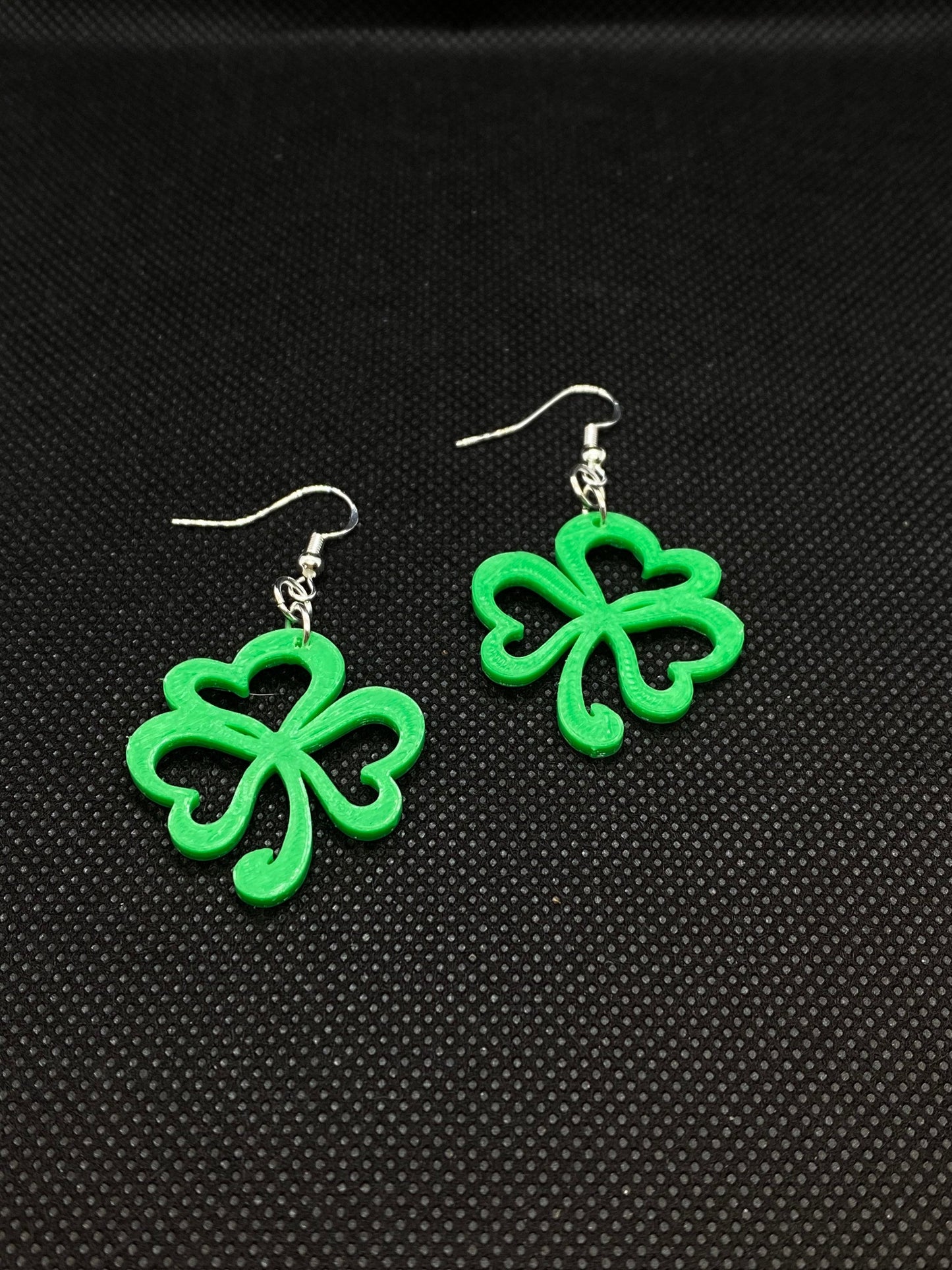 3D Printed Shamrock Earrings/Custom Color Orders/Clover/St. Patricks Day
