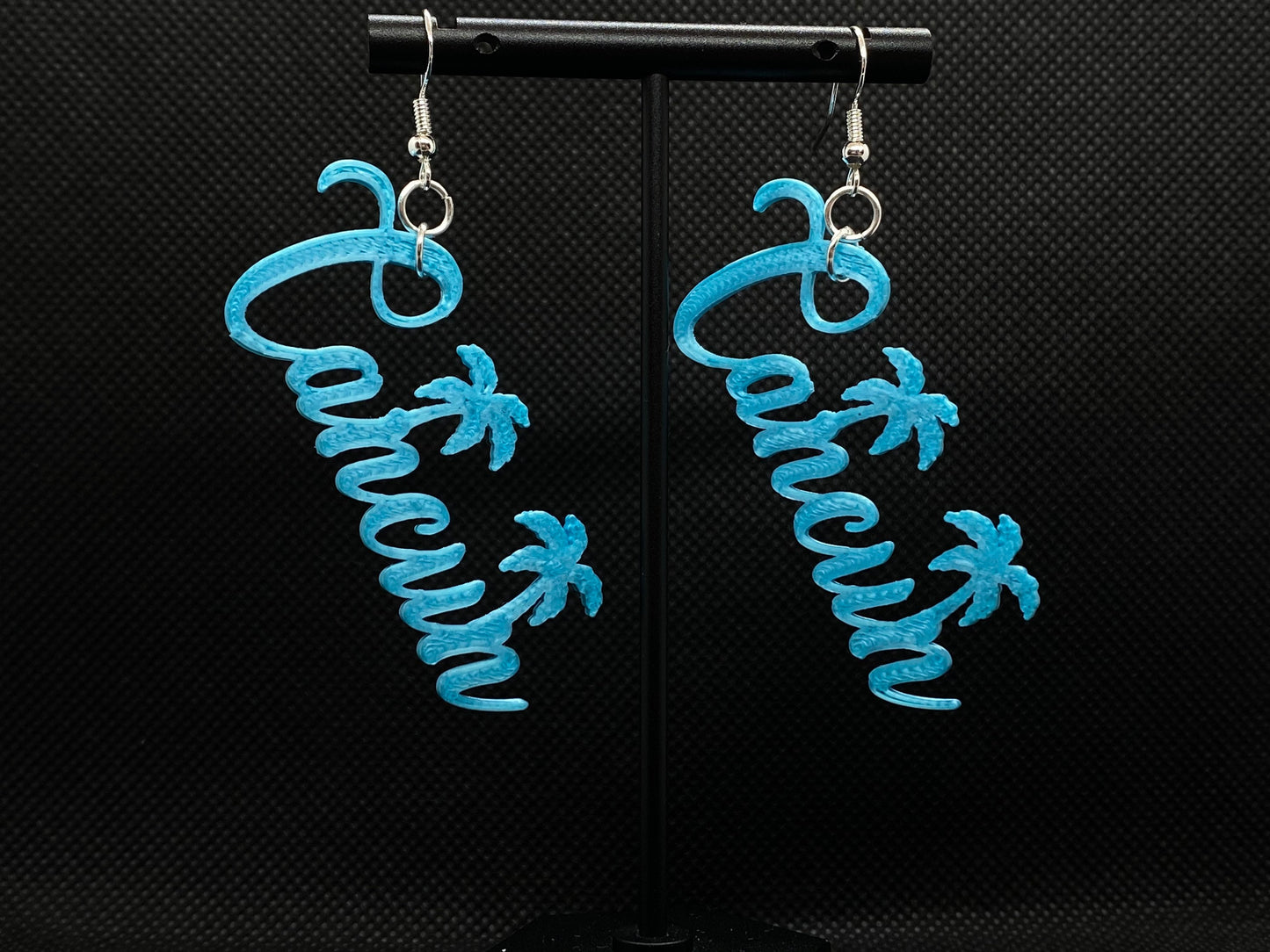 3D Printed Cancun Mexico Earrings with palm trees set/Single color/island fresh earrings/vacation