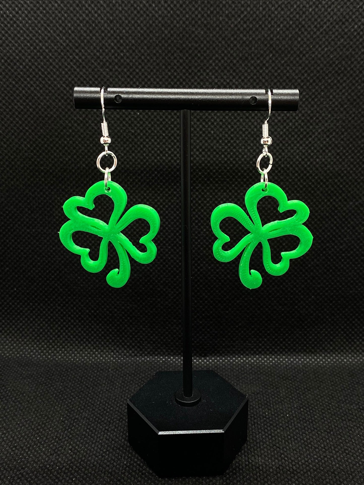 3D Printed Shamrock Earrings/Custom Color Orders/Clover/St. Patricks Day