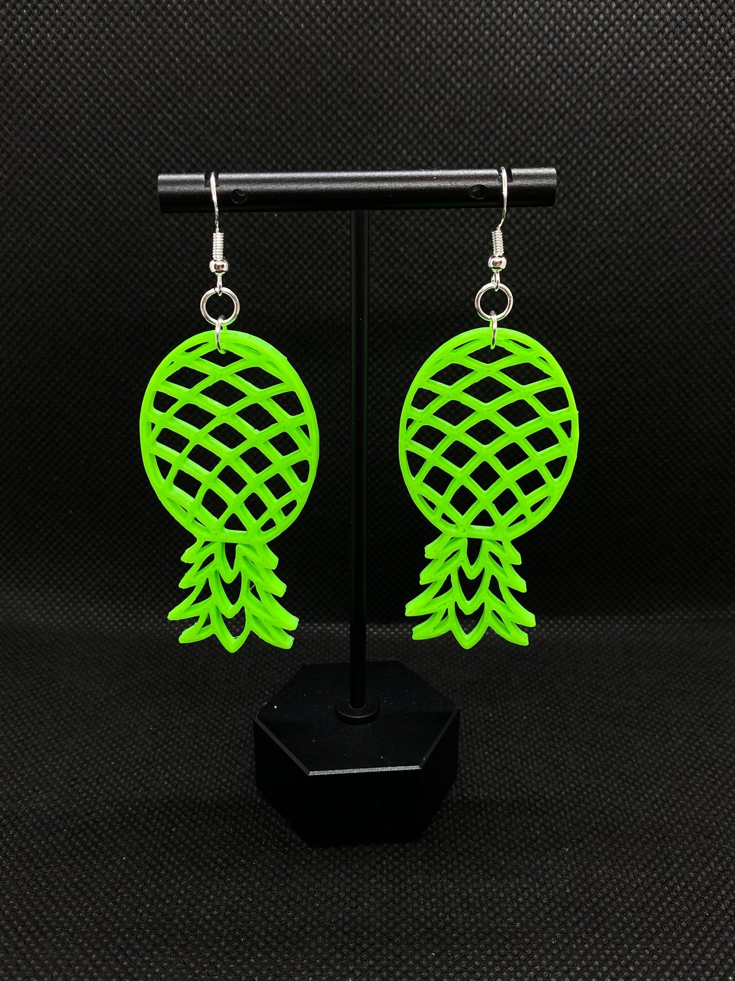 3D Printed Upside Down Pineapple Earring Set/Single and Dual color/Island Fresh Fruit Earrings/Glow In The Dark Available