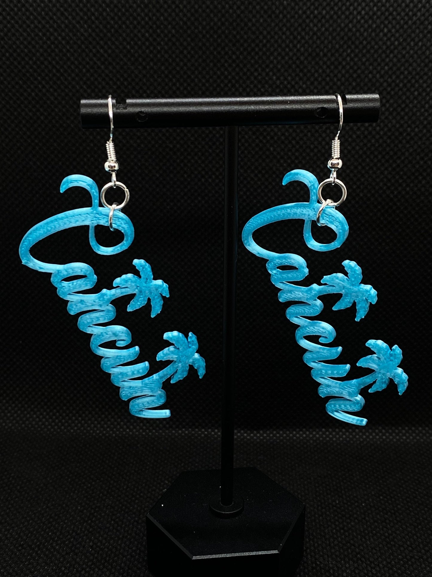 3D Printed Cancun Mexico Earrings with palm trees set/Single color/island fresh earrings/vacation