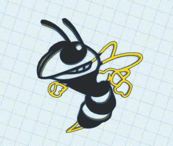 3D Print File STL GT Wasp / Yellow Jacket / 2 Files Single and Dual Layers / 3D Printer file