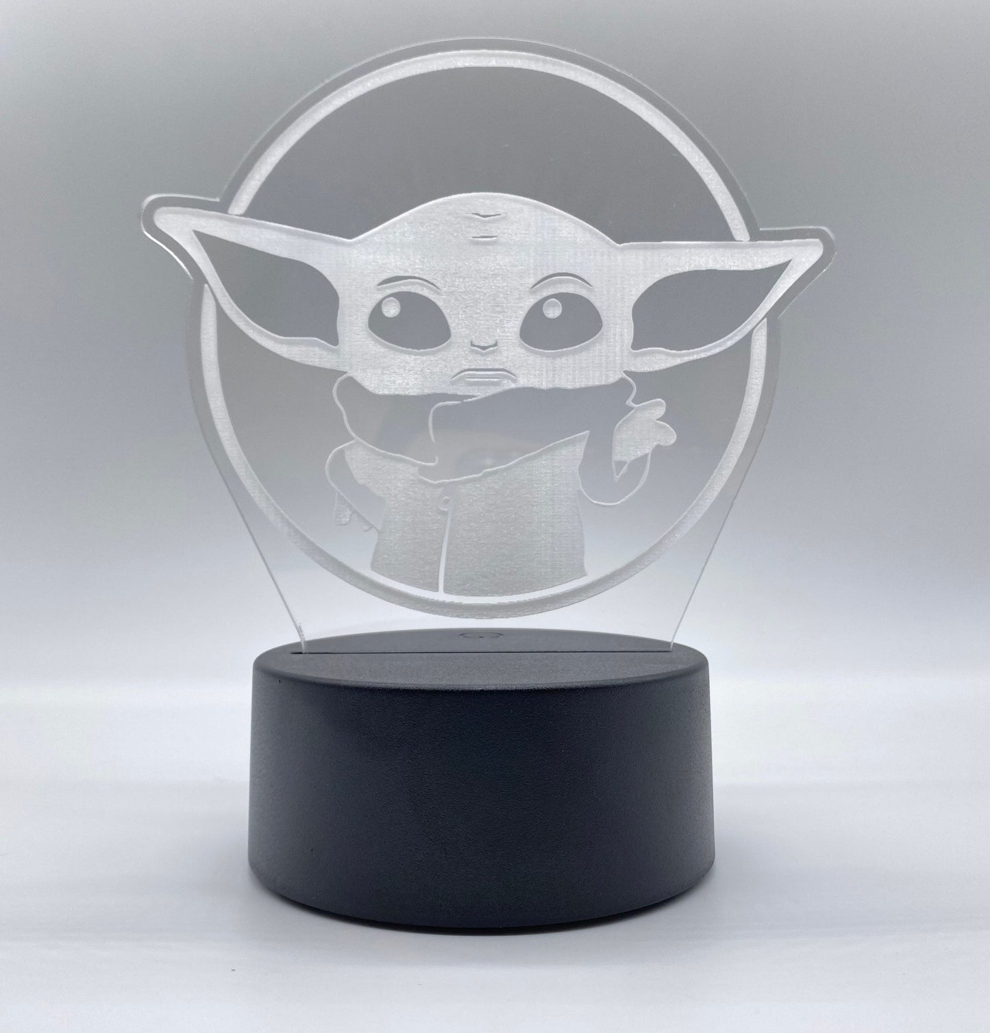 Baby Yoda "Mandalorian"3D LED Lamp / Multi Color / Illusion Laser Cut Art / Personalized Gift / Free Remote and Plug