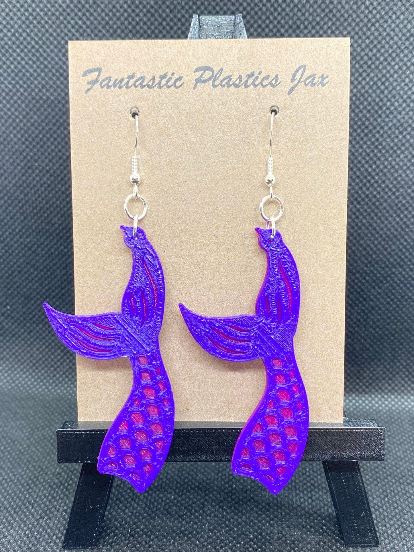 3D Printed Mermaid Tail Earrings/Custom Dual Tone Colors
