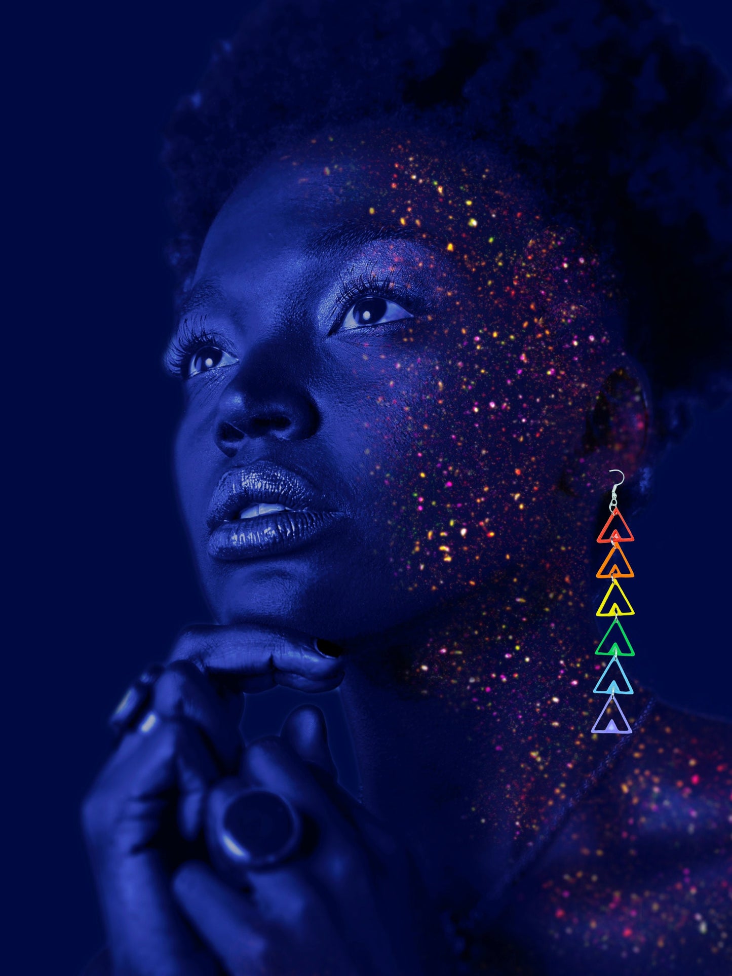 3D Printed Fortress Of Equality Rainbow Pride Earrings