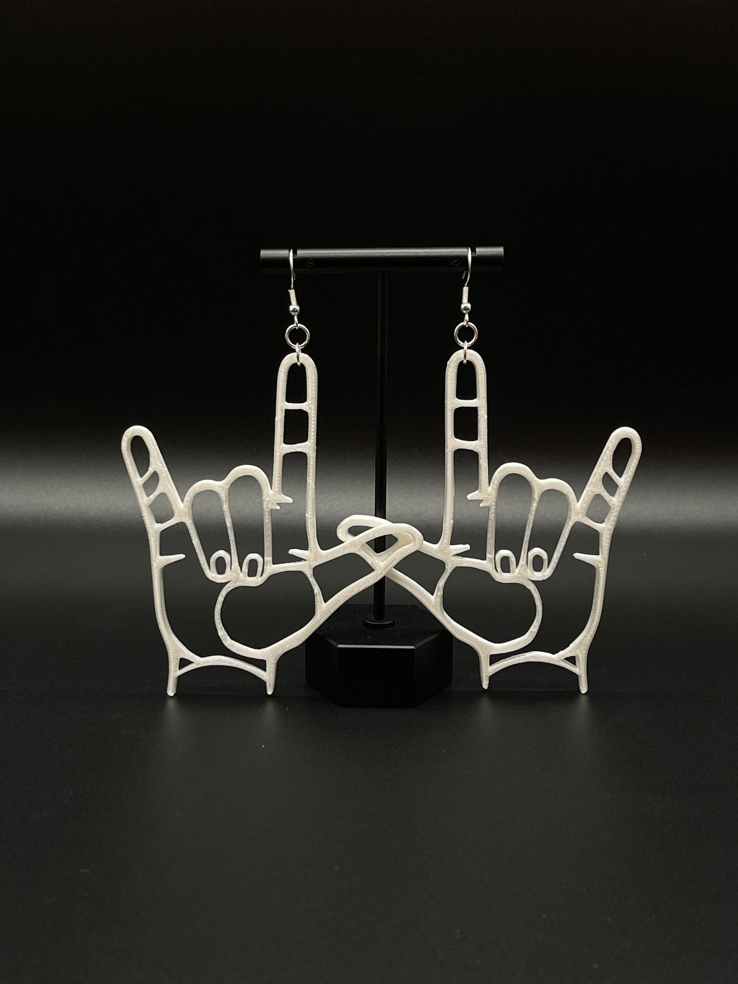 3D Printed I Love You ASL Earrings/(ILY American Sign Language)/Custom Color Options/21+ Colors