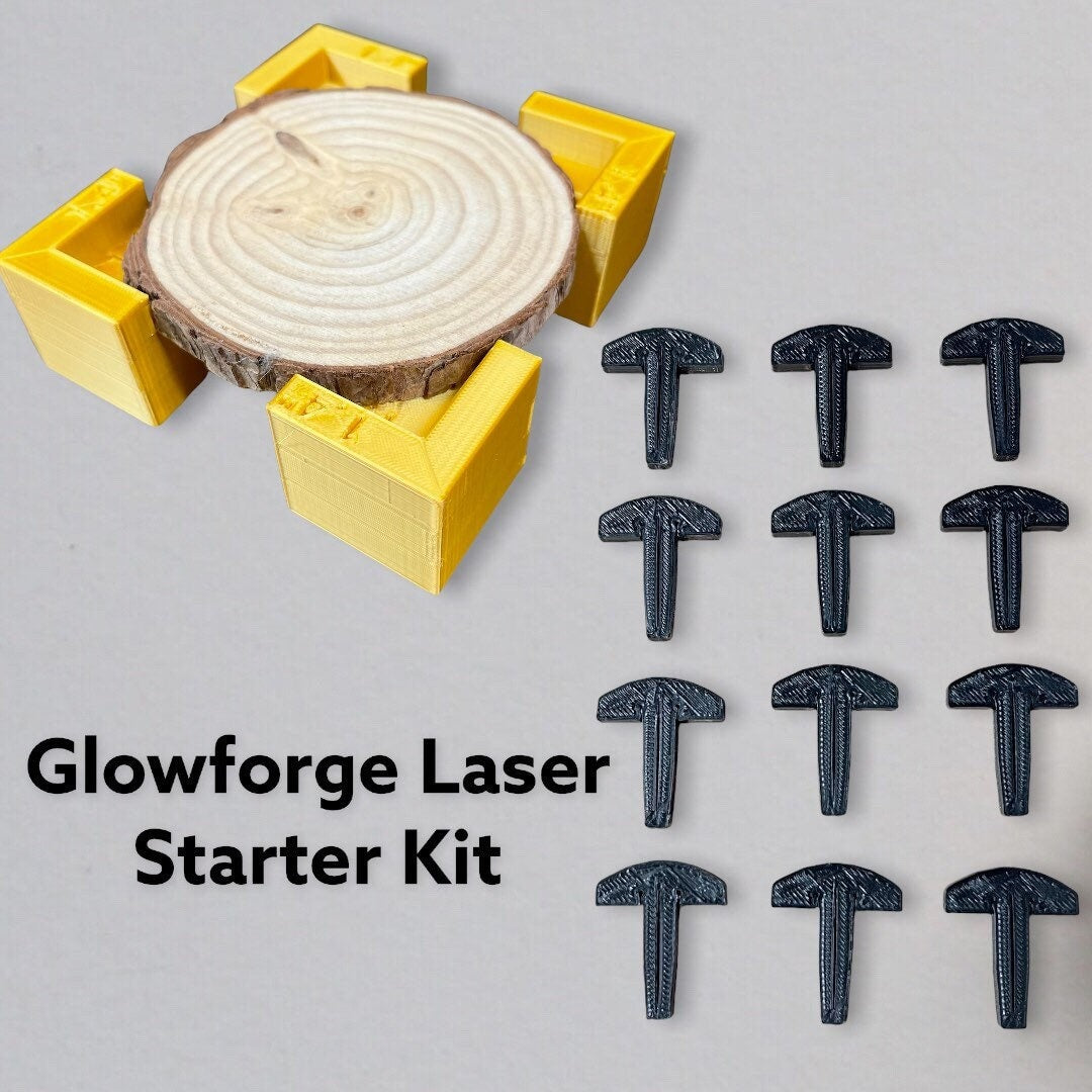Glowforge Starter Kit/SET of 4 Magnetic Bed Risers/with 12, 24, 48, or 60 Honeycomb Tray Pins/20+ Colors/Super Durable /3D Printed