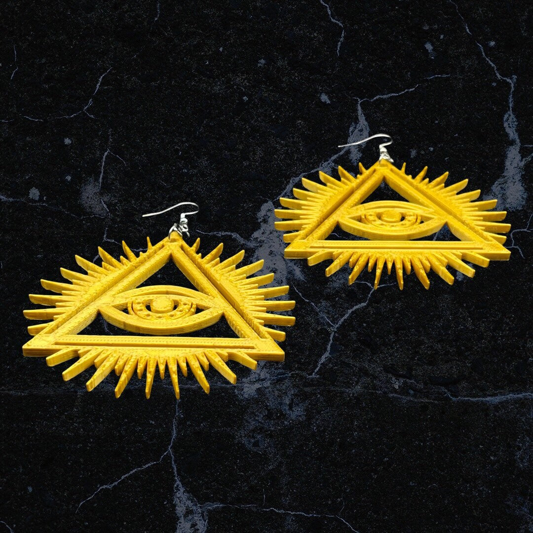 3D Printed All Seeing Eye Earrings (Eye of Providence)/Custom Color Order/Great for Gift/New Style/Design