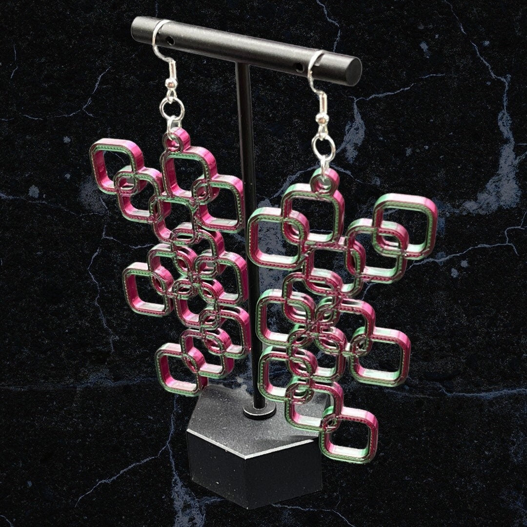 3D Printed Bubble Square Earrings/Custom Color Order/Great for Gift/New Style/Design and Colors