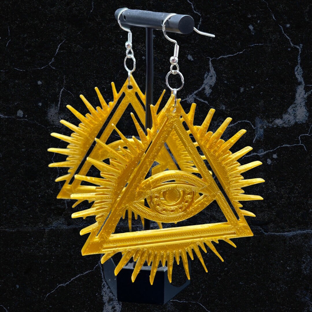 3D Printed All Seeing Eye Earrings (Eye of Providence)/Custom Color Order/Great for Gift/New Style/Design