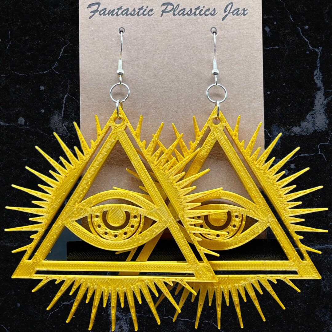 3D Printed All Seeing Eye Earrings (Eye of Providence)/Custom Color Order/Great for Gift/New Style/Design