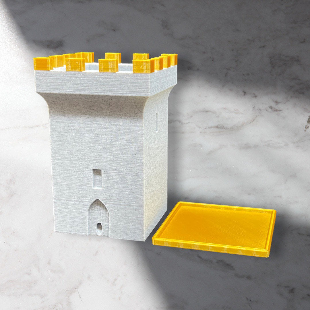 3D Printed Medieval Tower Planter with Base/Custom Dual Color with Matching Base/Great Gift for a Plant Lover/Succulent Plant Holder