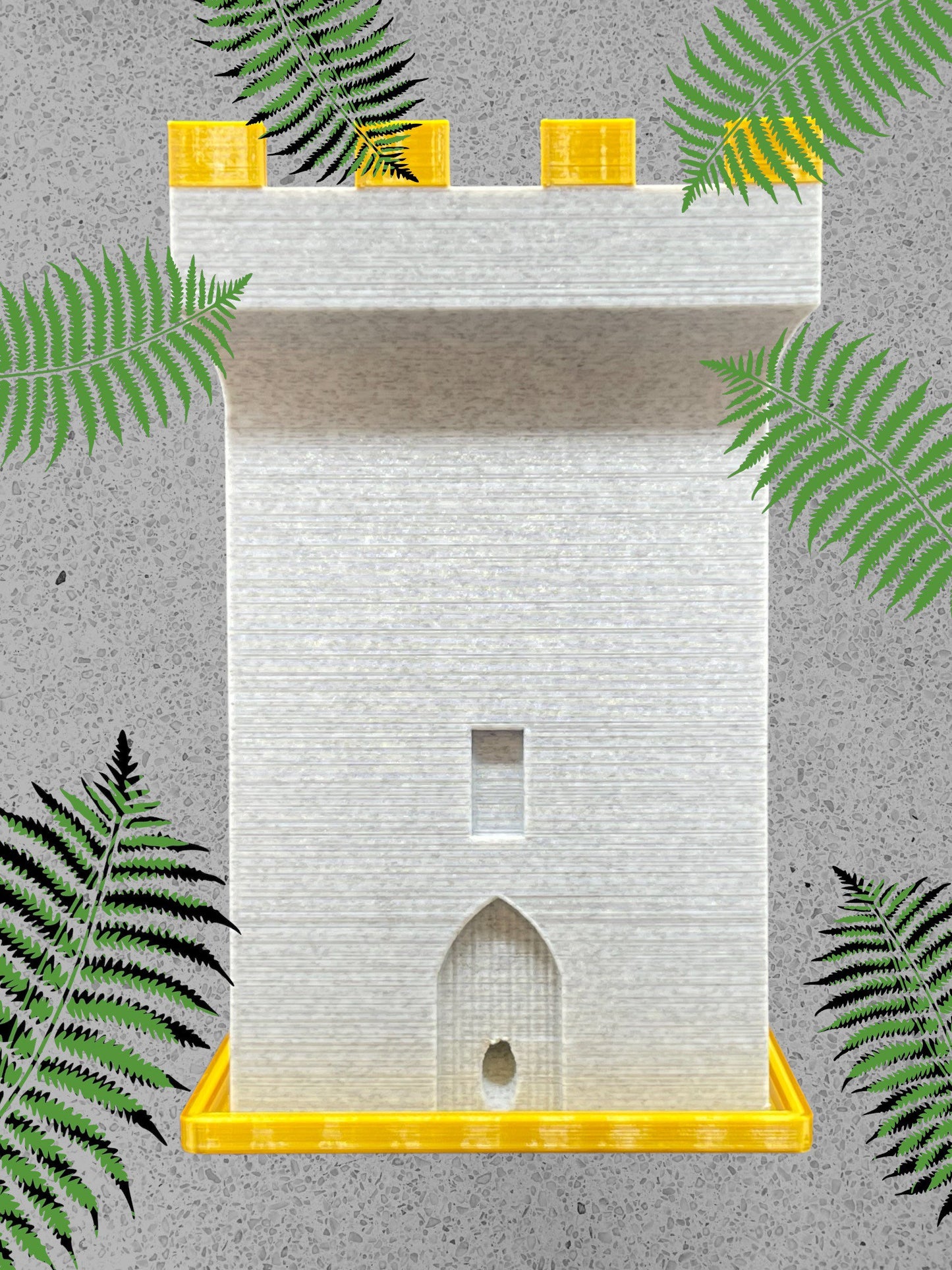 3D Printed Medieval Tower Planter with Base/Custom Dual Color with Matching Base/Great Gift for a Plant Lover/Succulent Plant Holder